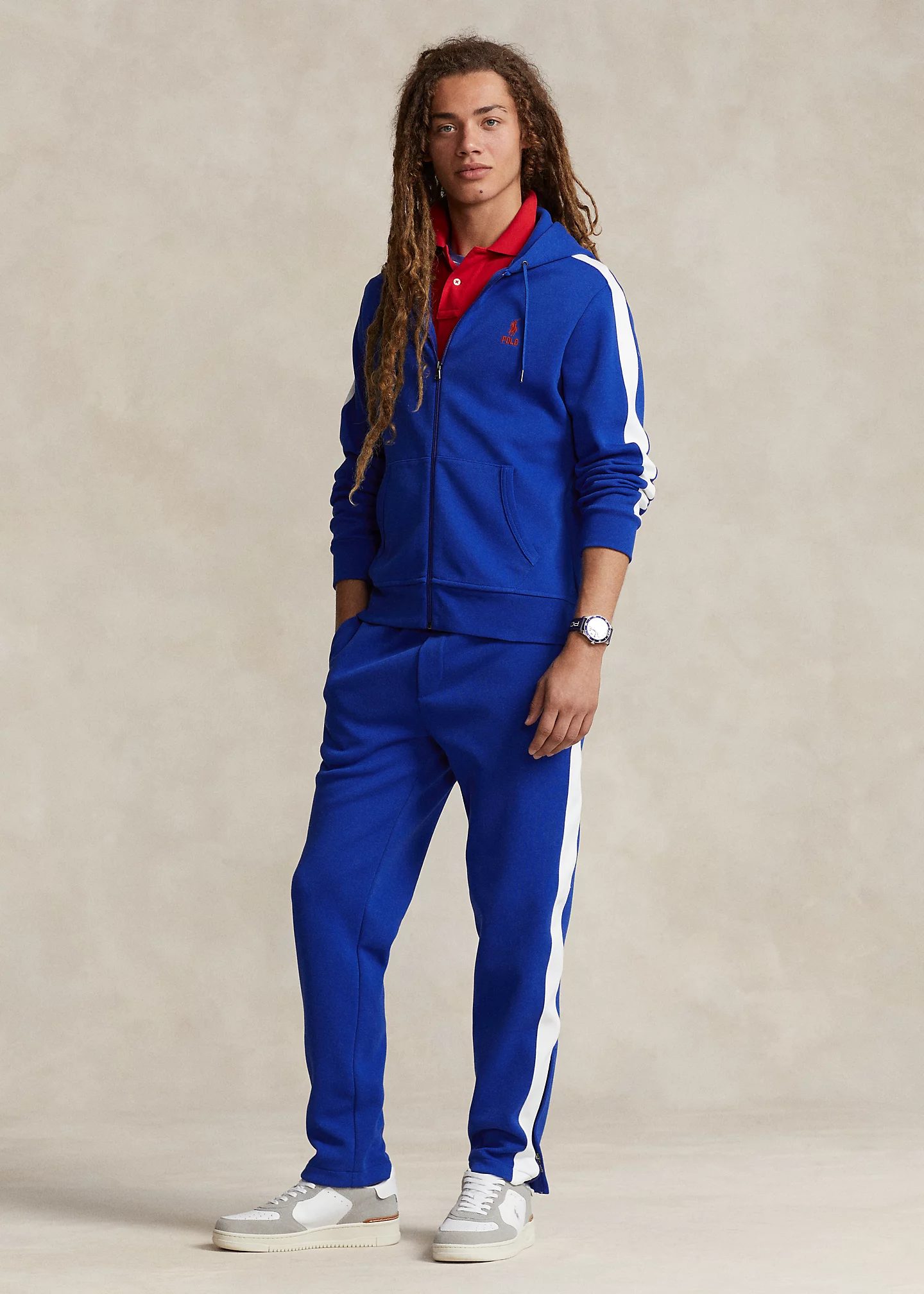 Double-Knit Mesh Track Pant