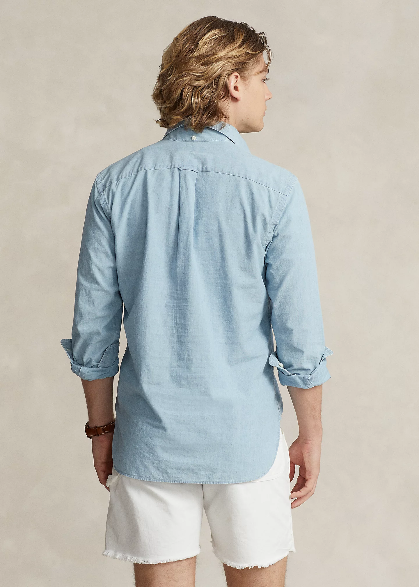 Classic Fit Chambray Popover Shirt