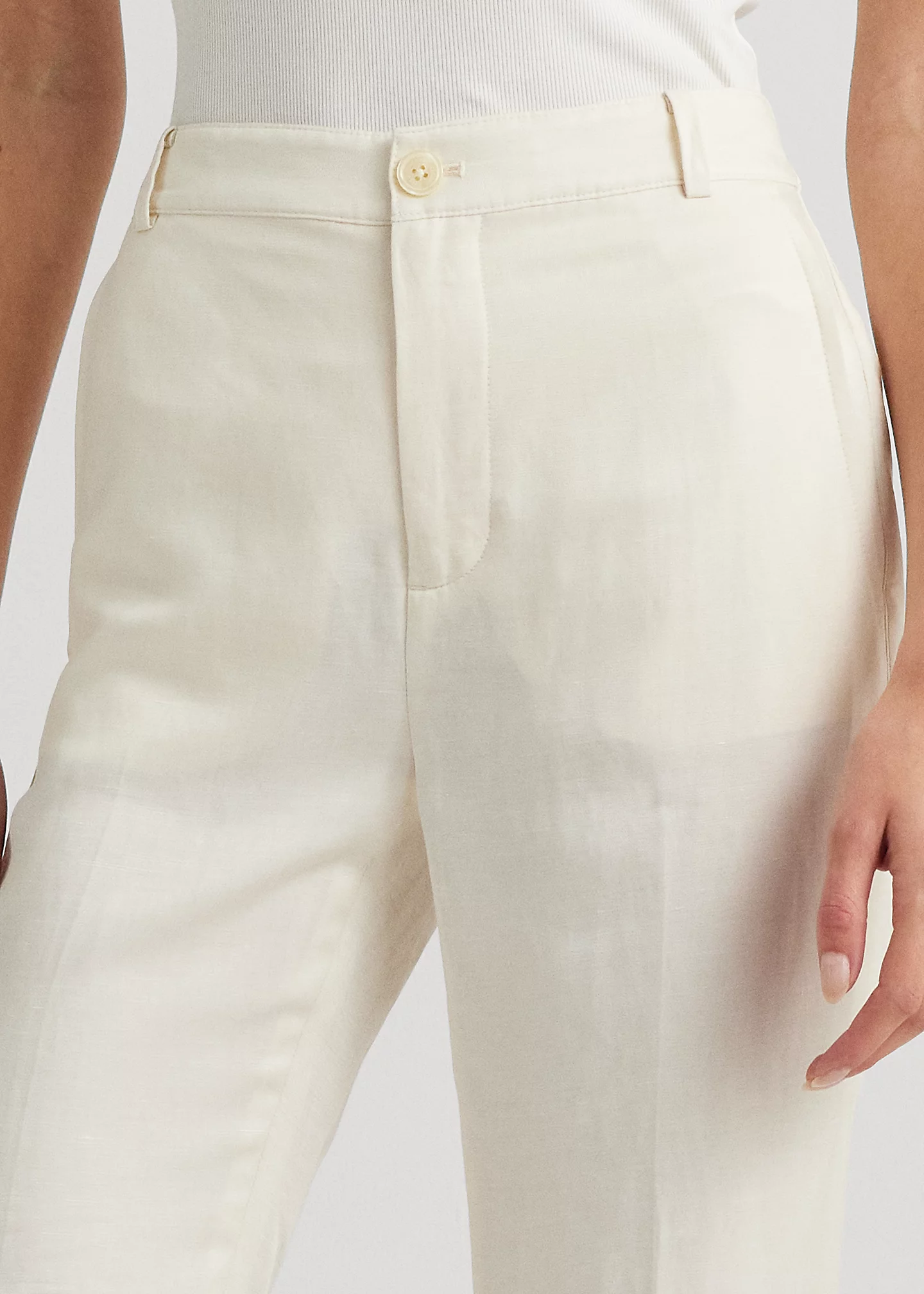 Linen-Blend Twill Pant
