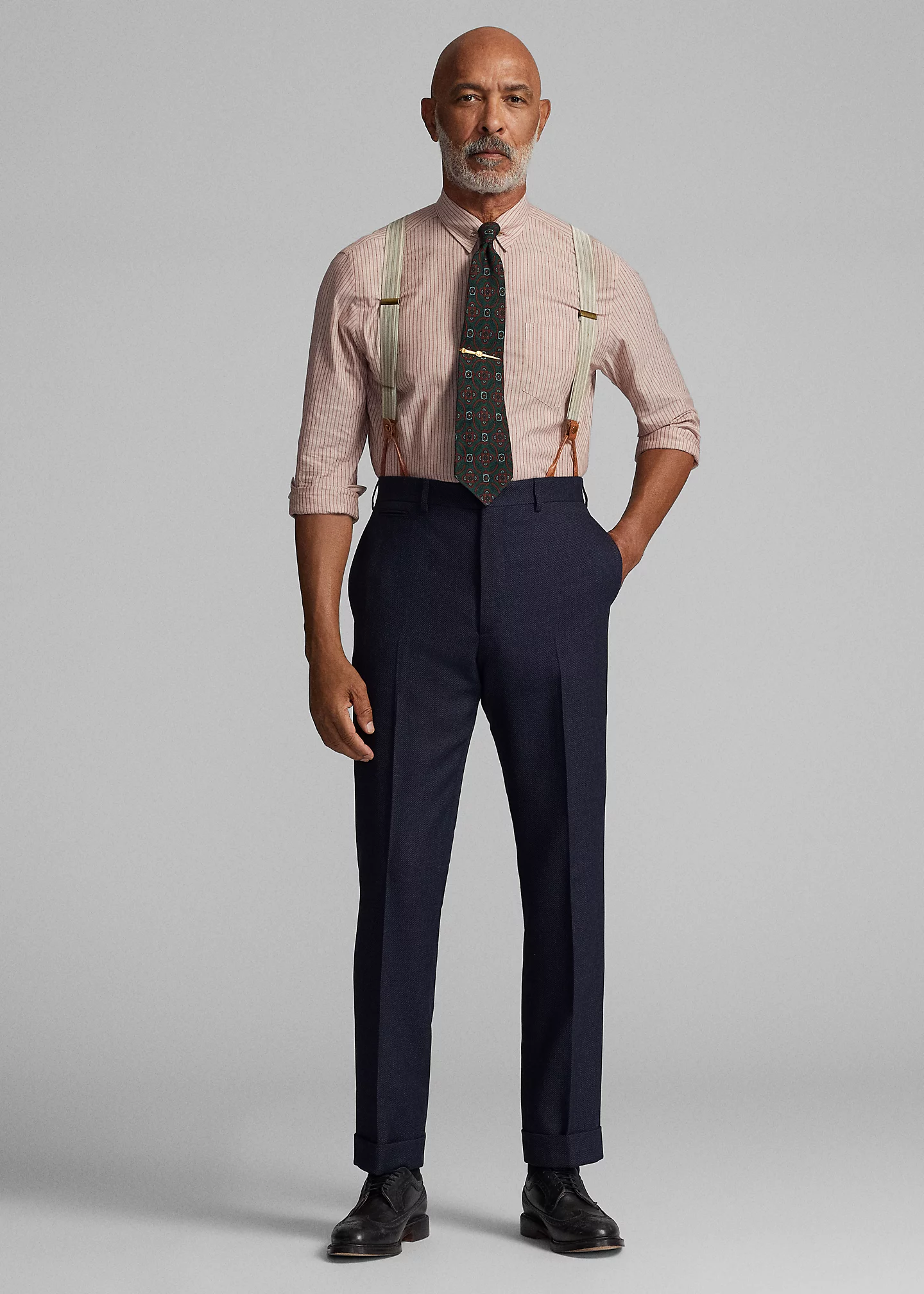 Slim Fit Geo-Striped Dobby Shirt