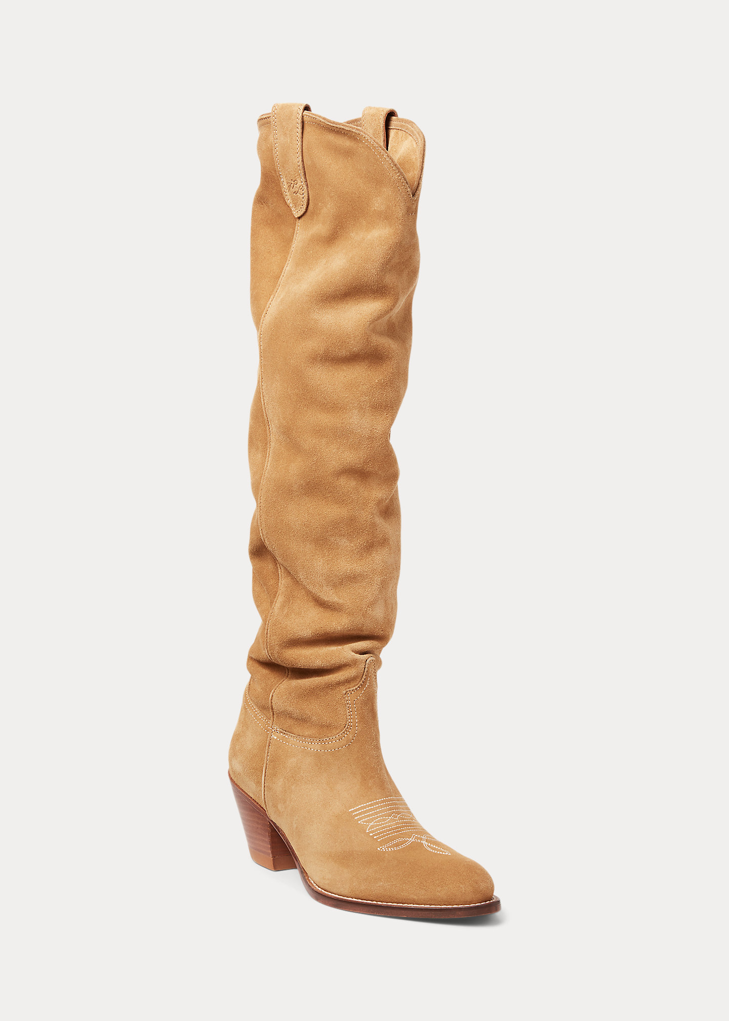 Suede Tall Western Boot