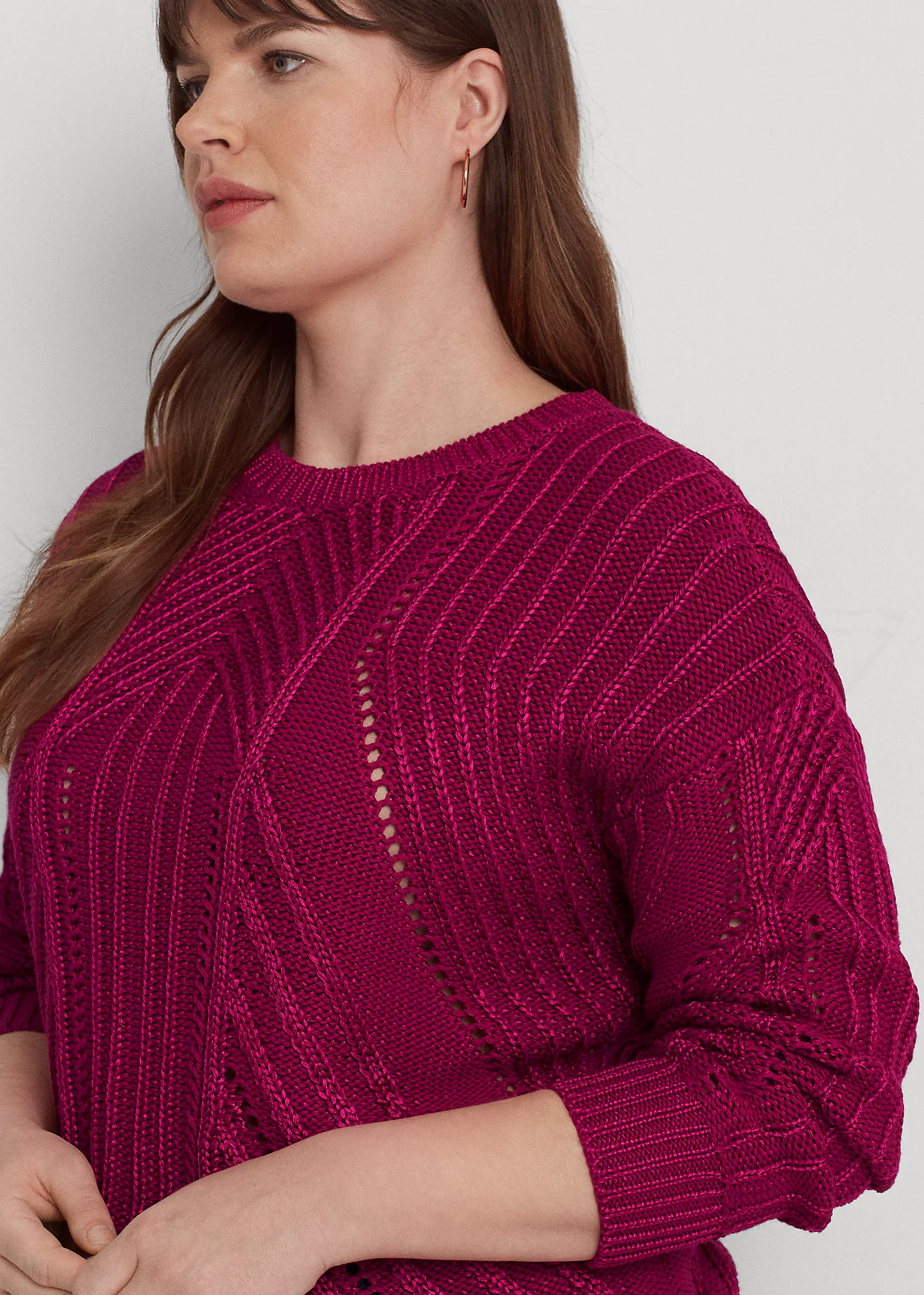 Pointelle-Knit Cotton-Blend Sweater