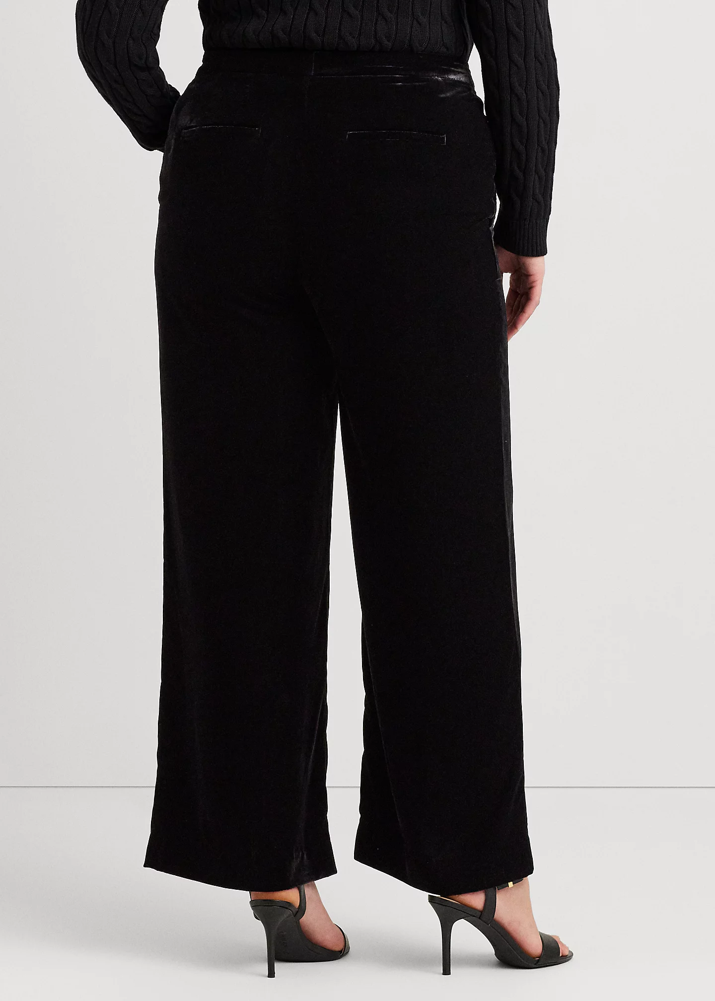 Velvet Wide-Leg Pant