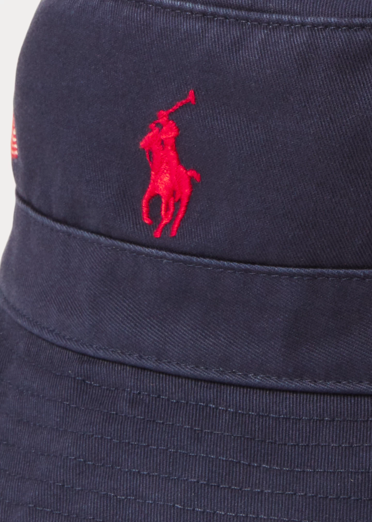 Flag-Embroidered Twill Bucket Hat