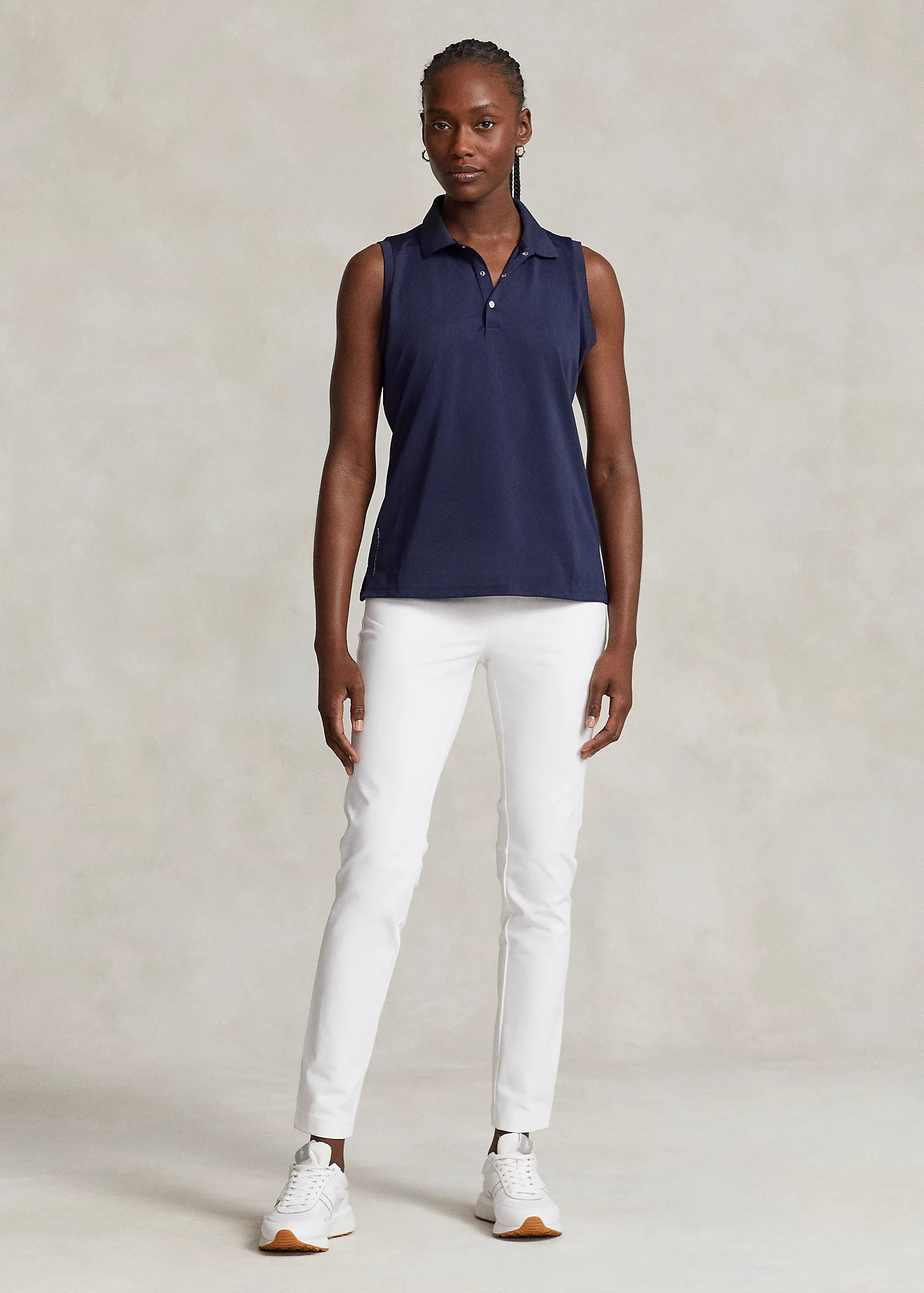 Sleeveless Piqué Polo Shirt