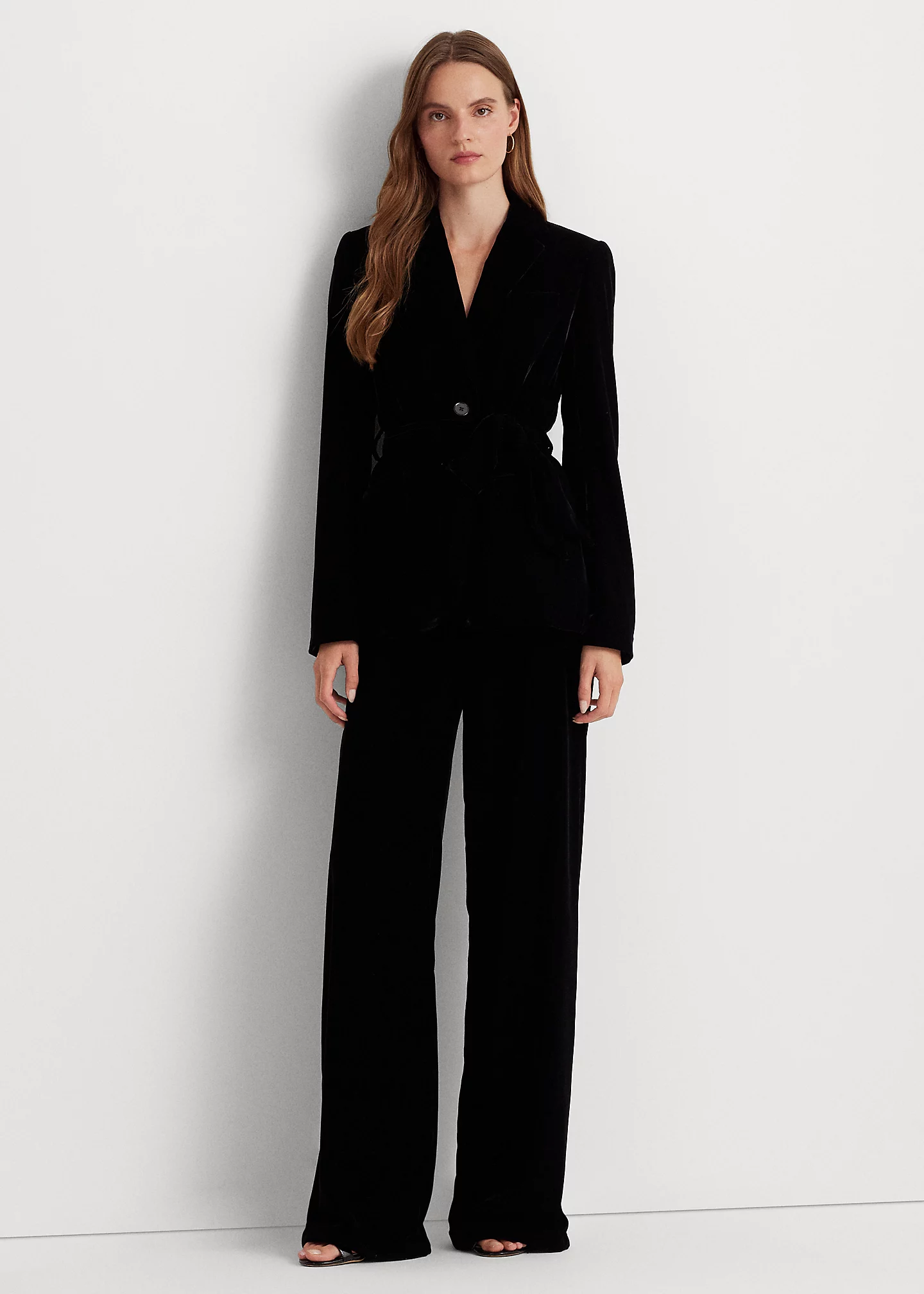 Velvet Wide-Leg Pant