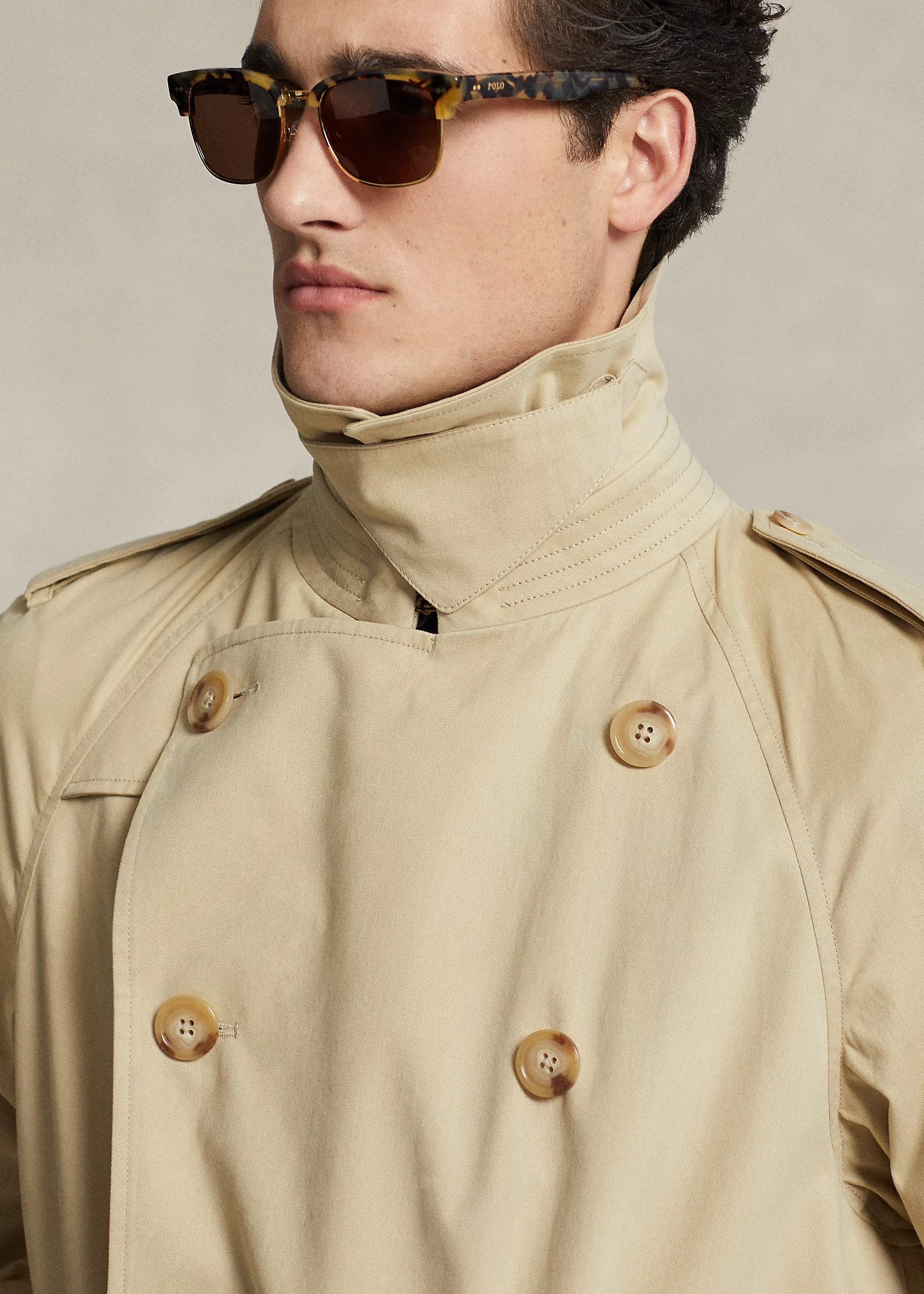 Lightweight Cotton-Blend Trench Coat