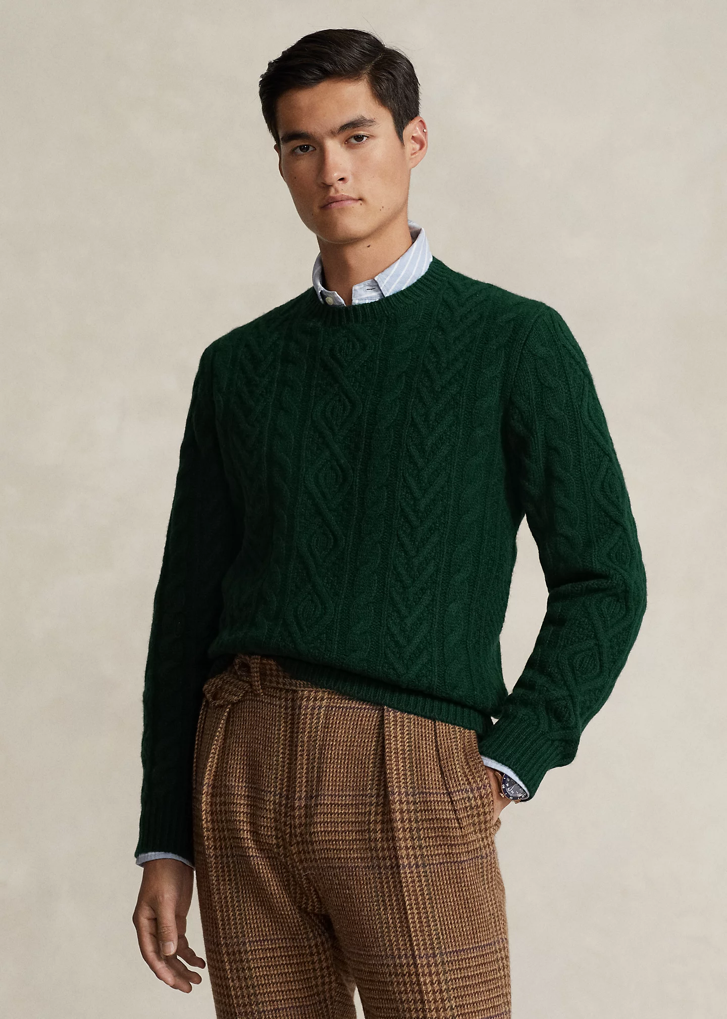 Wool-Cashmere Fisherman’s Sweater