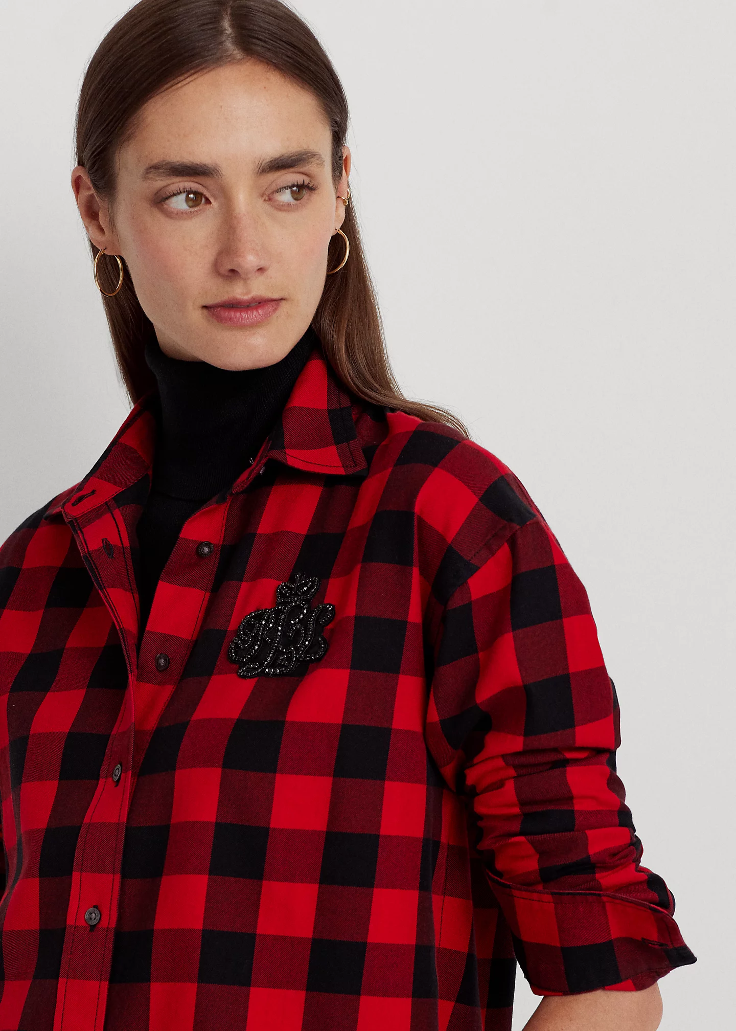 Buffalo Check Bullion Cotton Twill Shirt