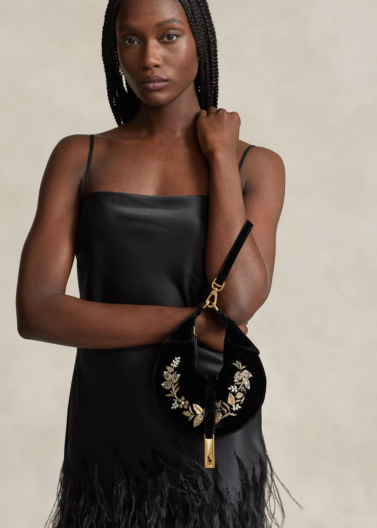 Polo ID Bullion Velvet Mini Shoulder Bag