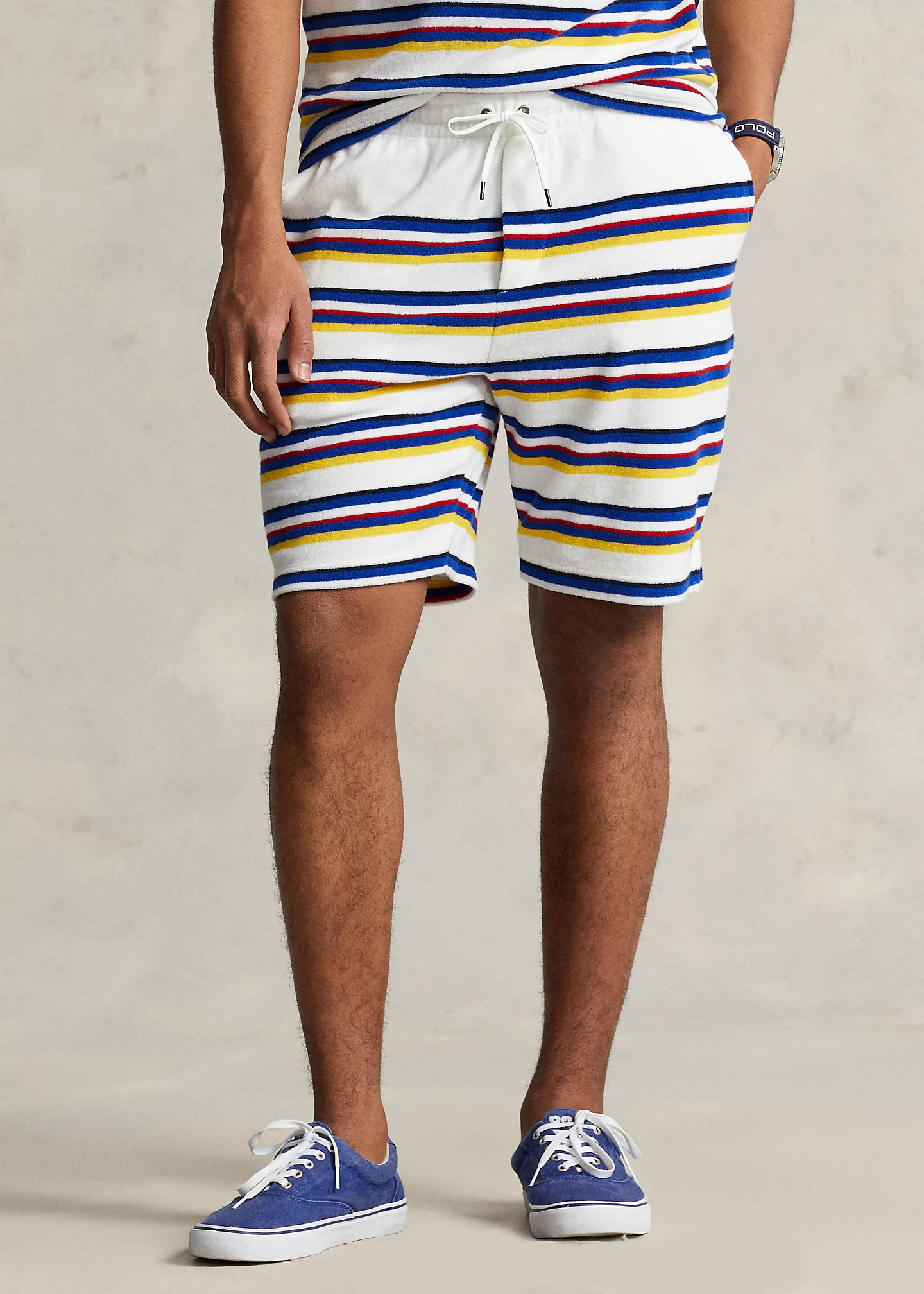 8-Inch Striped Terry Short