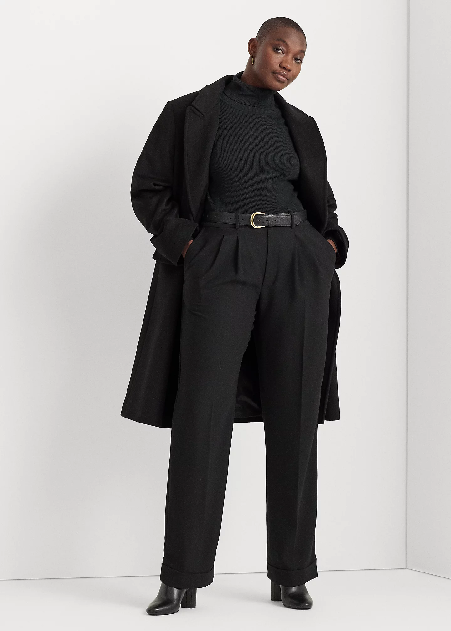 Double-Breasted Wool-Blend Coat