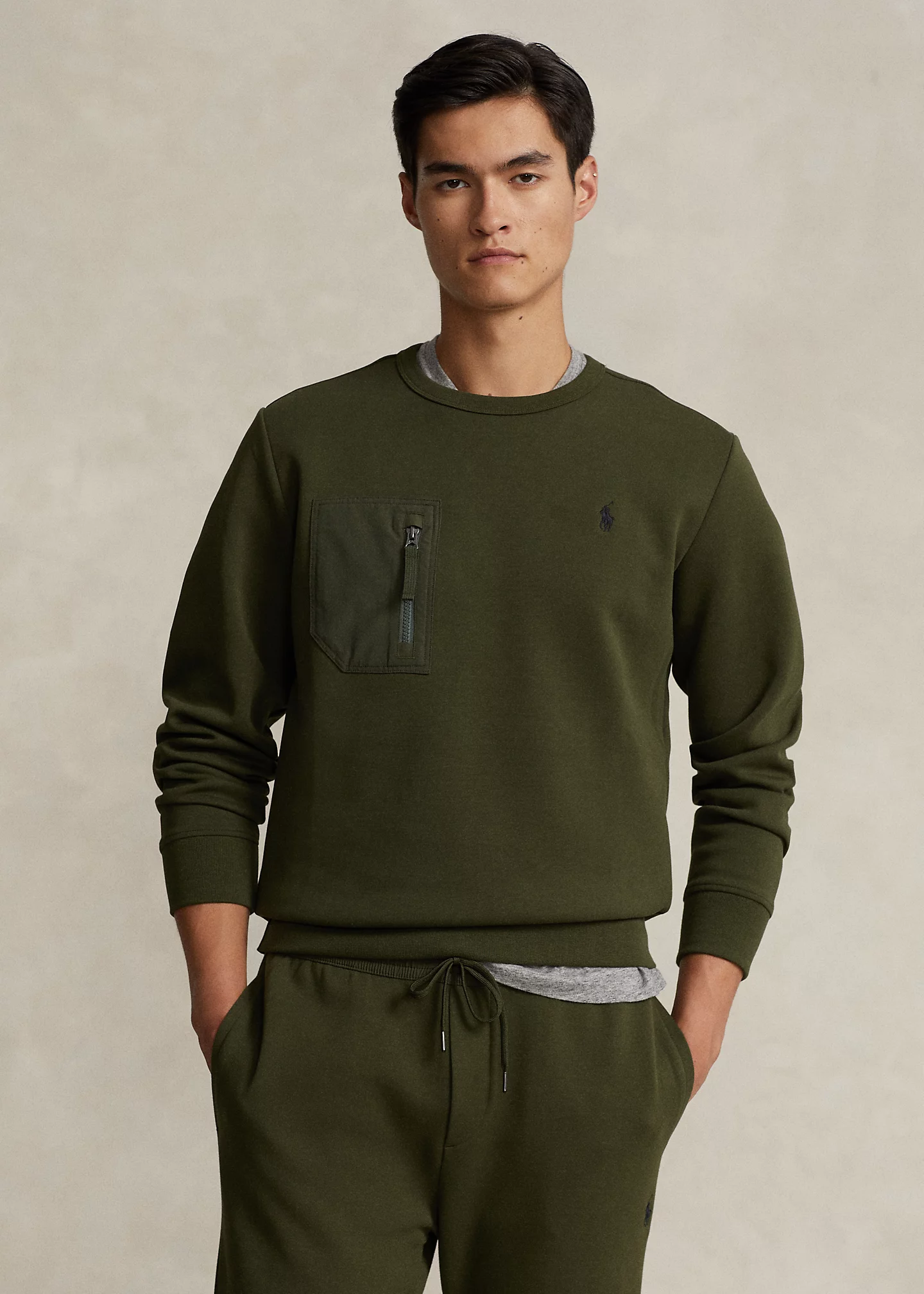 Double-Knit Pocket Sweatshirt