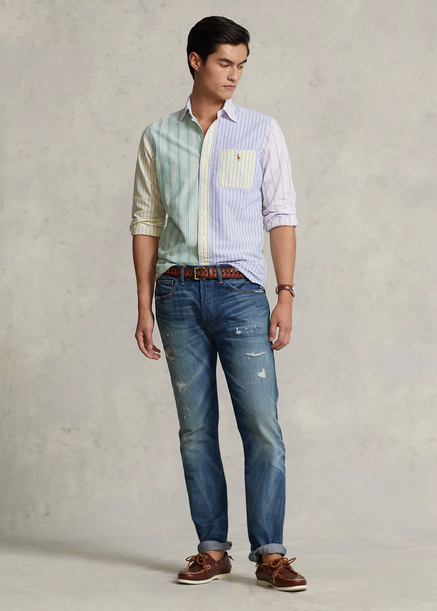 Classic Fit Striped Oxford Fun Shirt