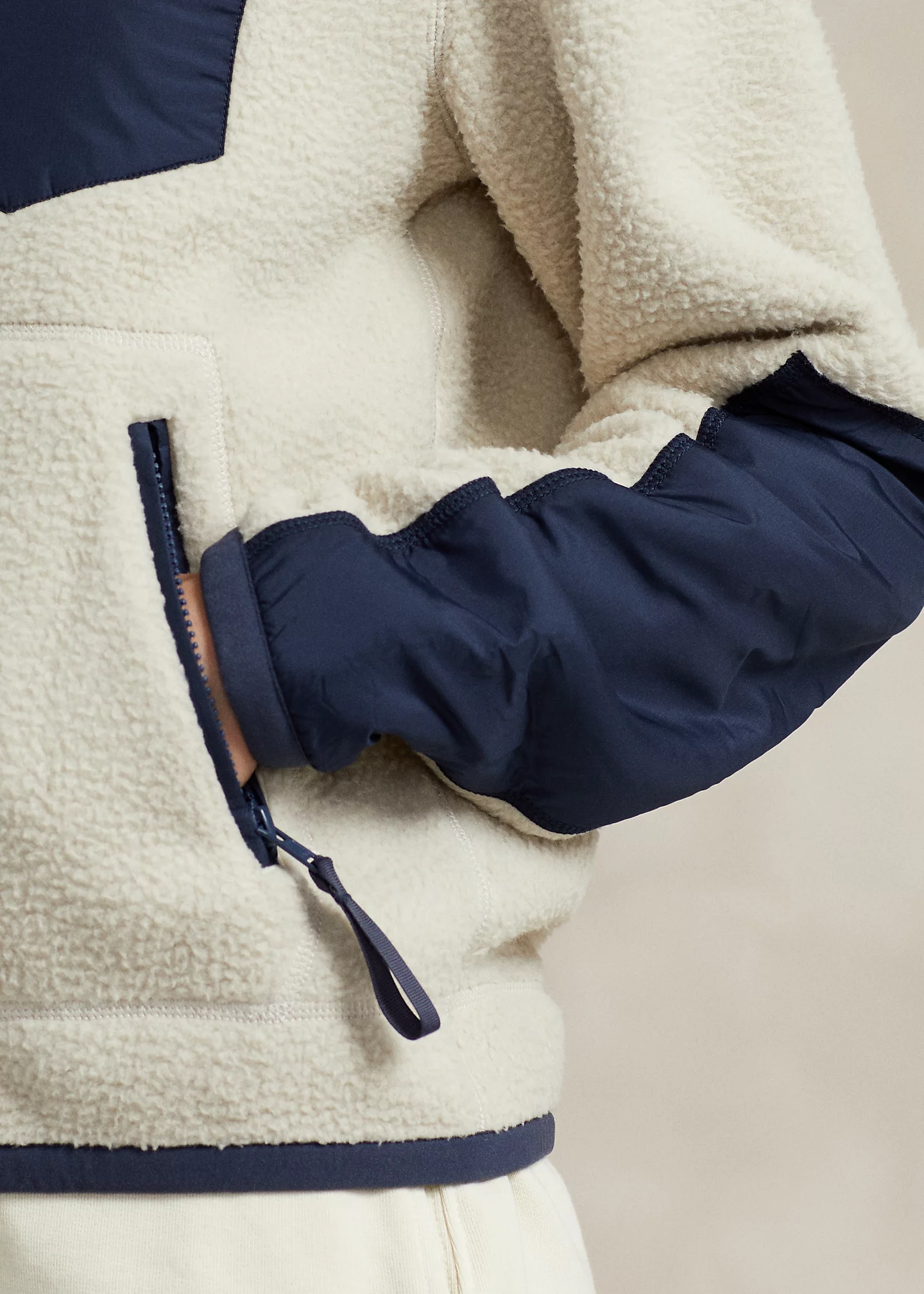 Ripstop-Trim Fleece Zip Jacket