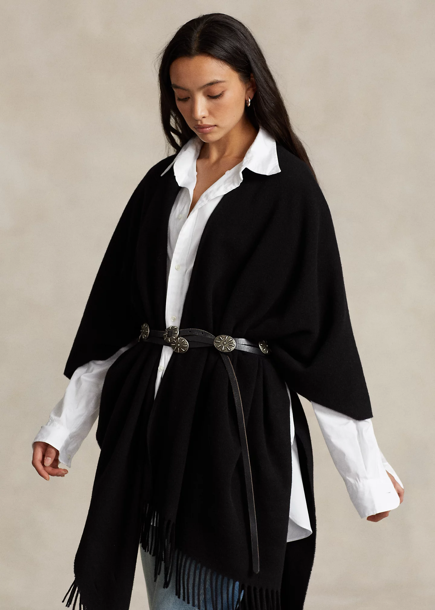 Oversize Wool-Blend Wrap Scarf