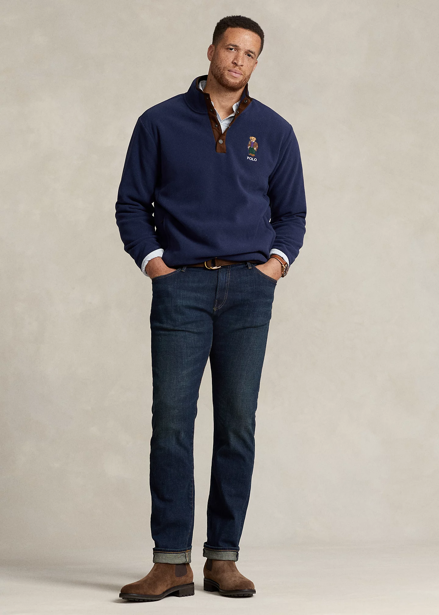 Polo Bear Brushed Fleece Pullover