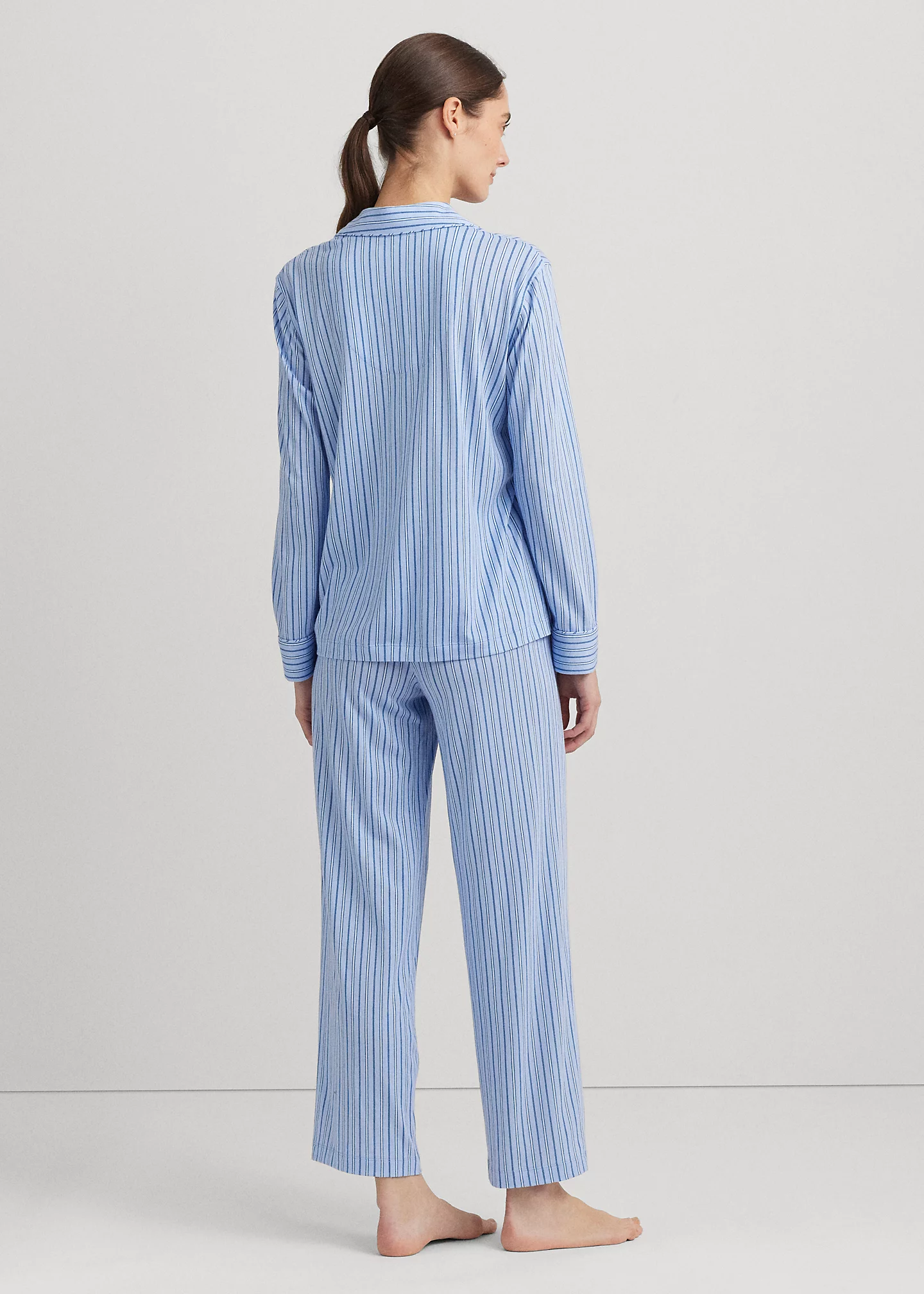 Striped Cotton-Blend Jersey Sleep Set