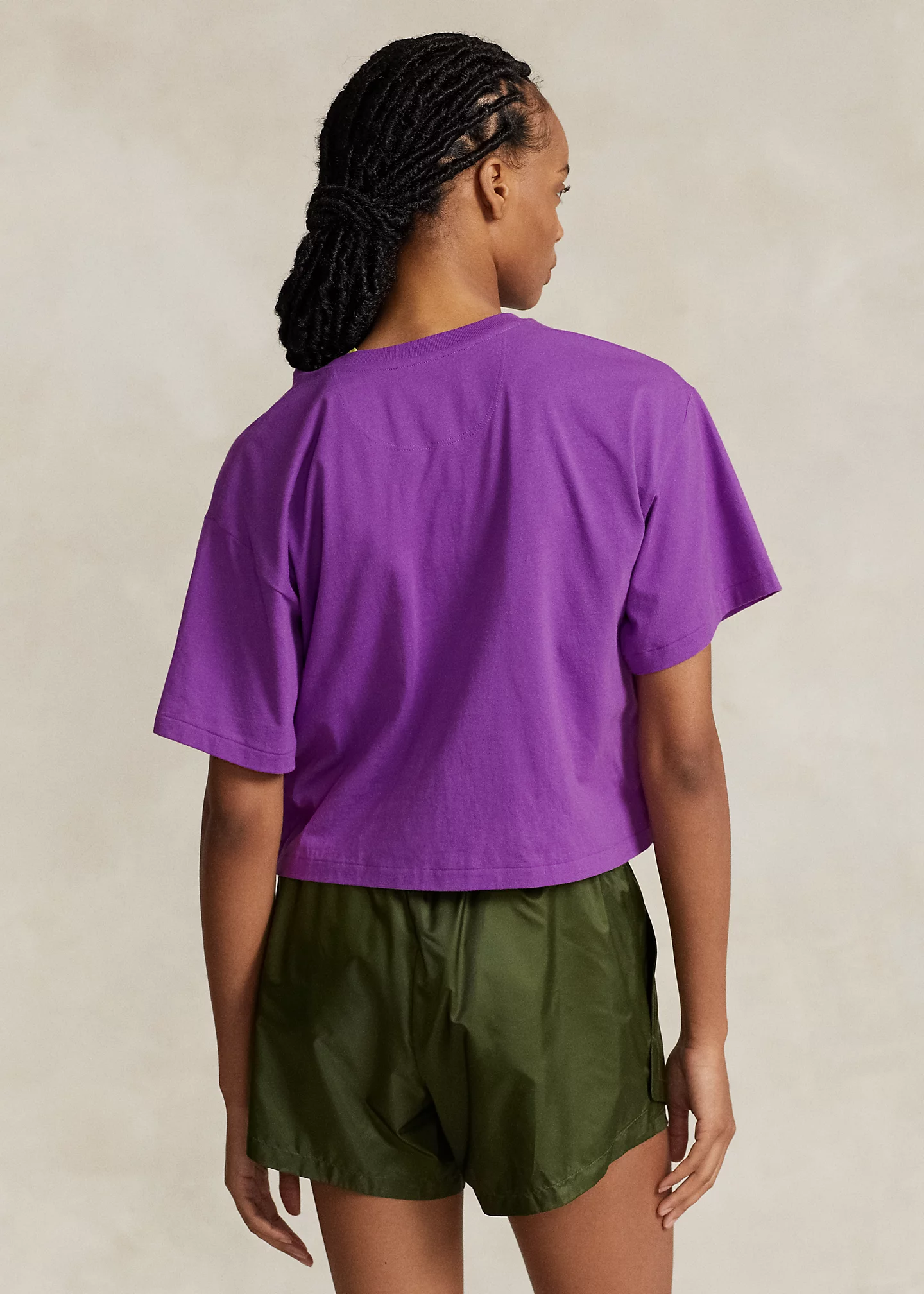 Cropped Cotton Jersey Tee