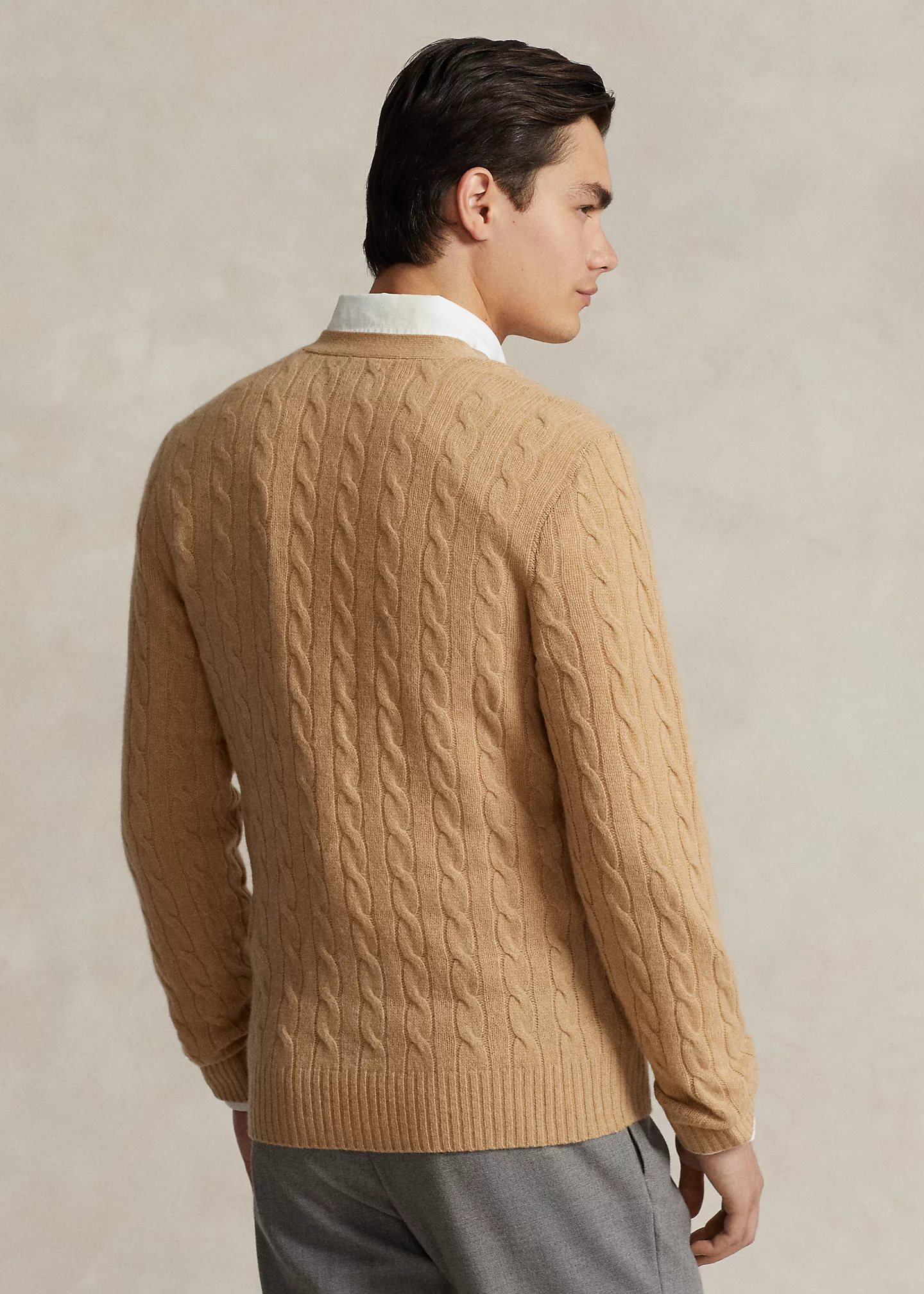 Cable-Knit Wool-Cashmere Cardigan