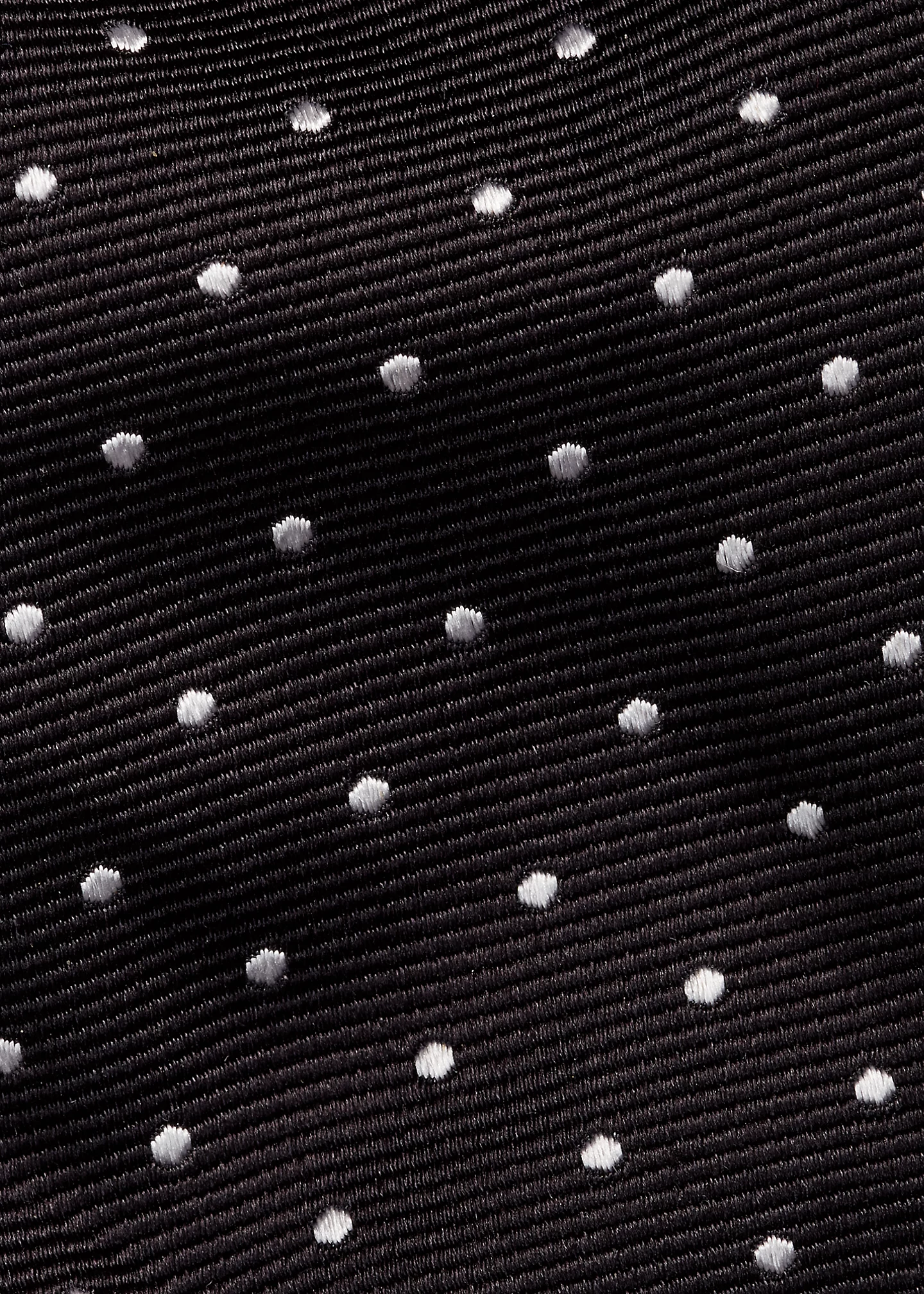 Polka-Dot Silk Repp Tie