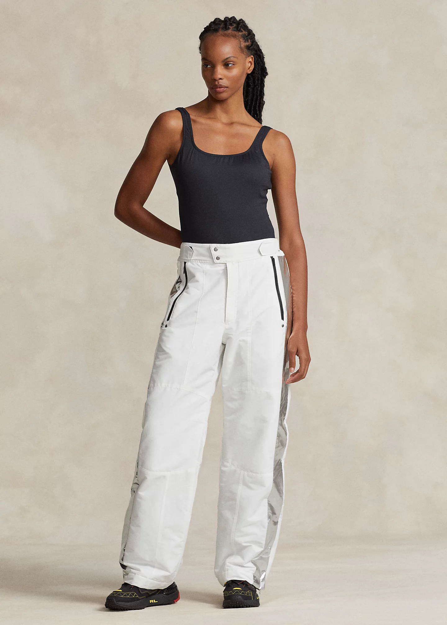 Water-Resistant Metallic-Panel Ski Pant