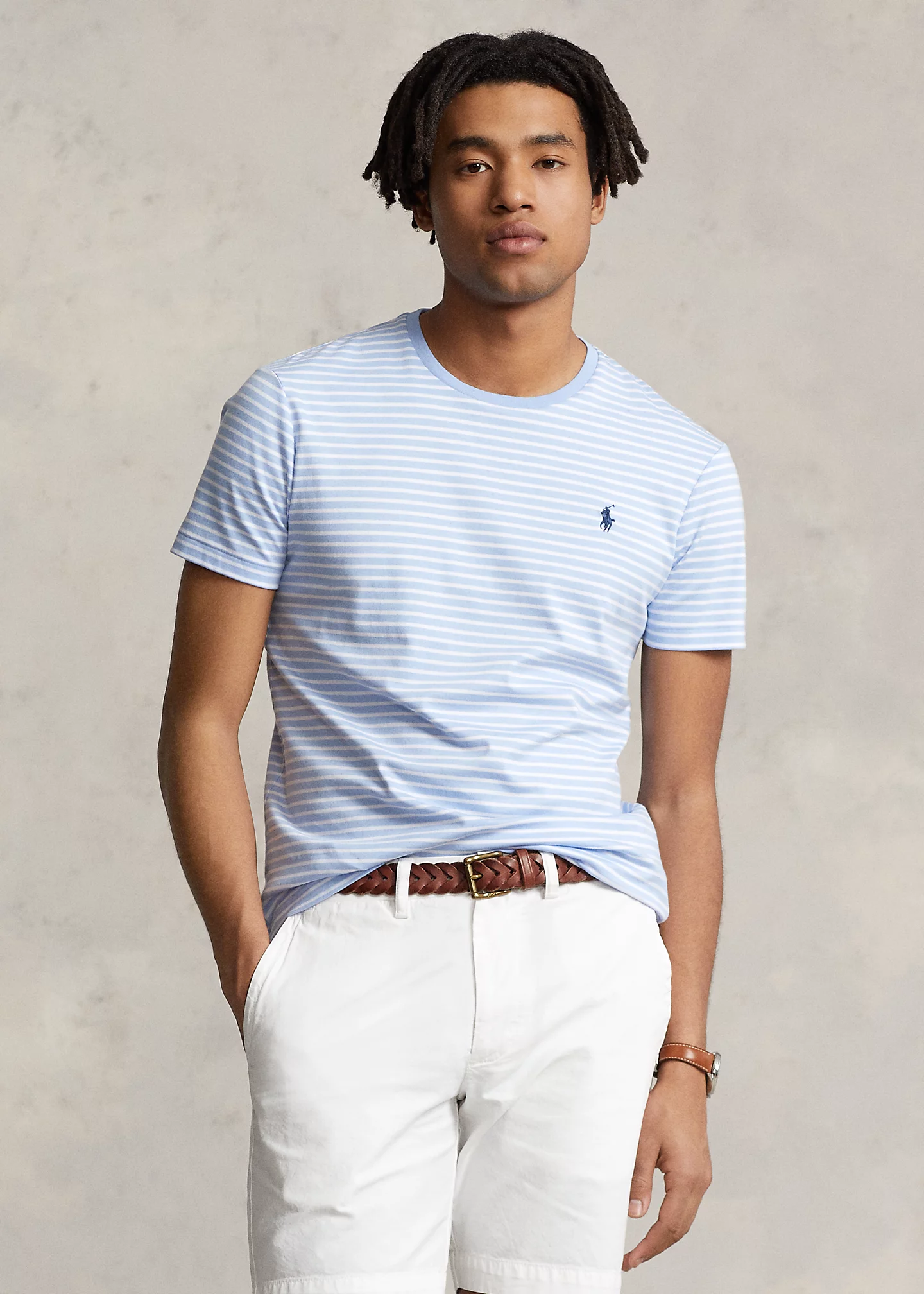 Classic Fit Striped Soft Cotton T-Shirt