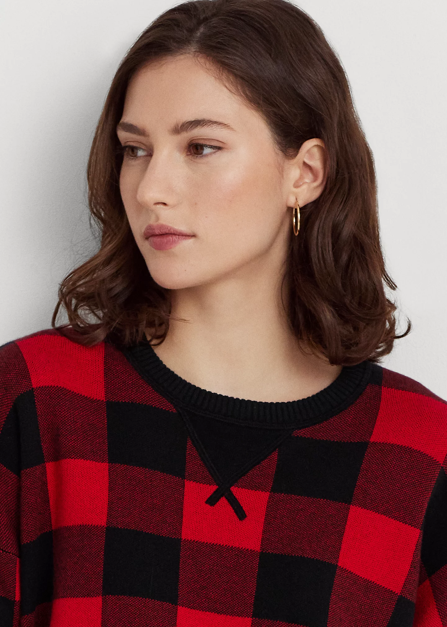 Buffalo Check Cotton-Blend Sweater