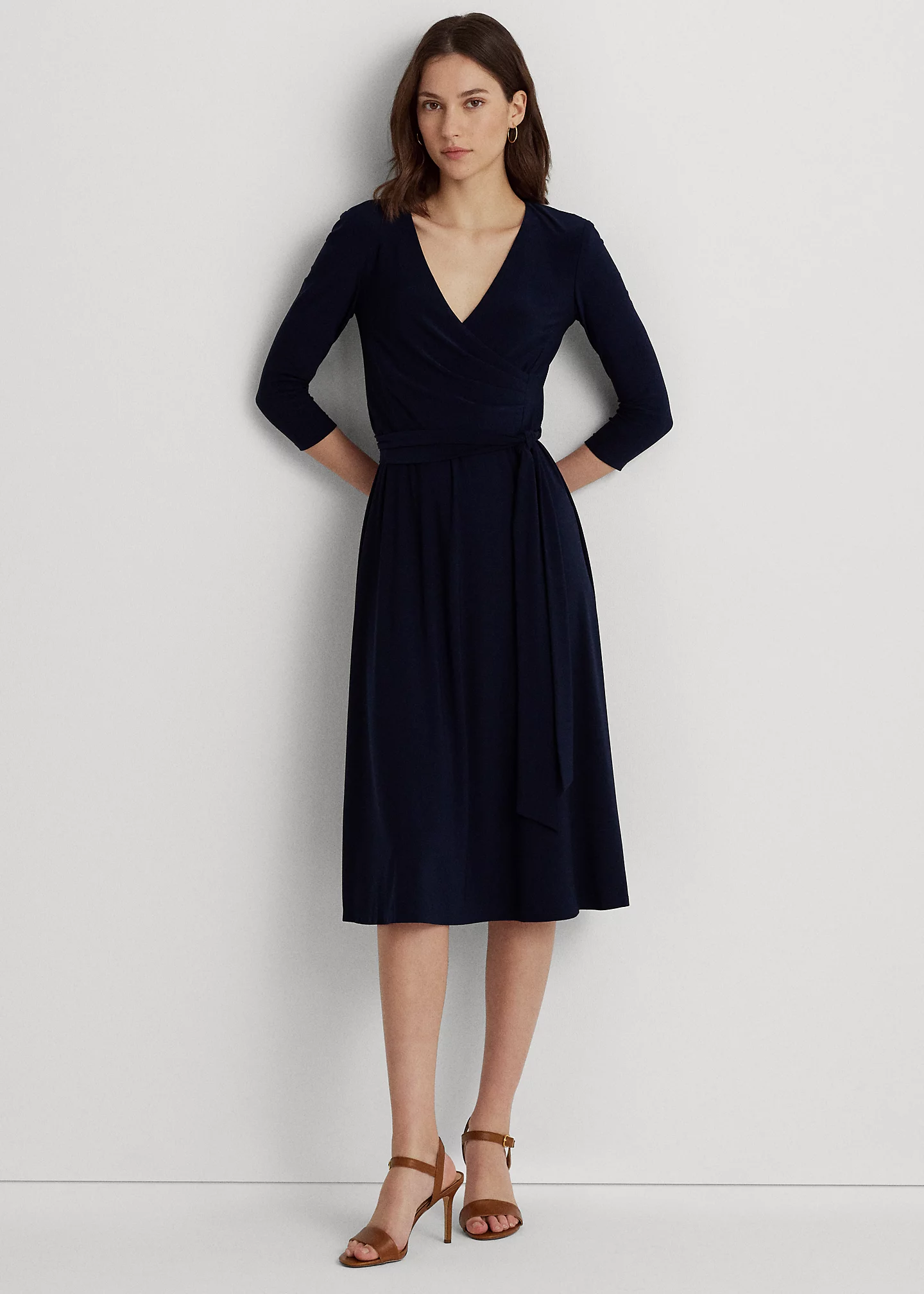 Surplice Jersey Dress