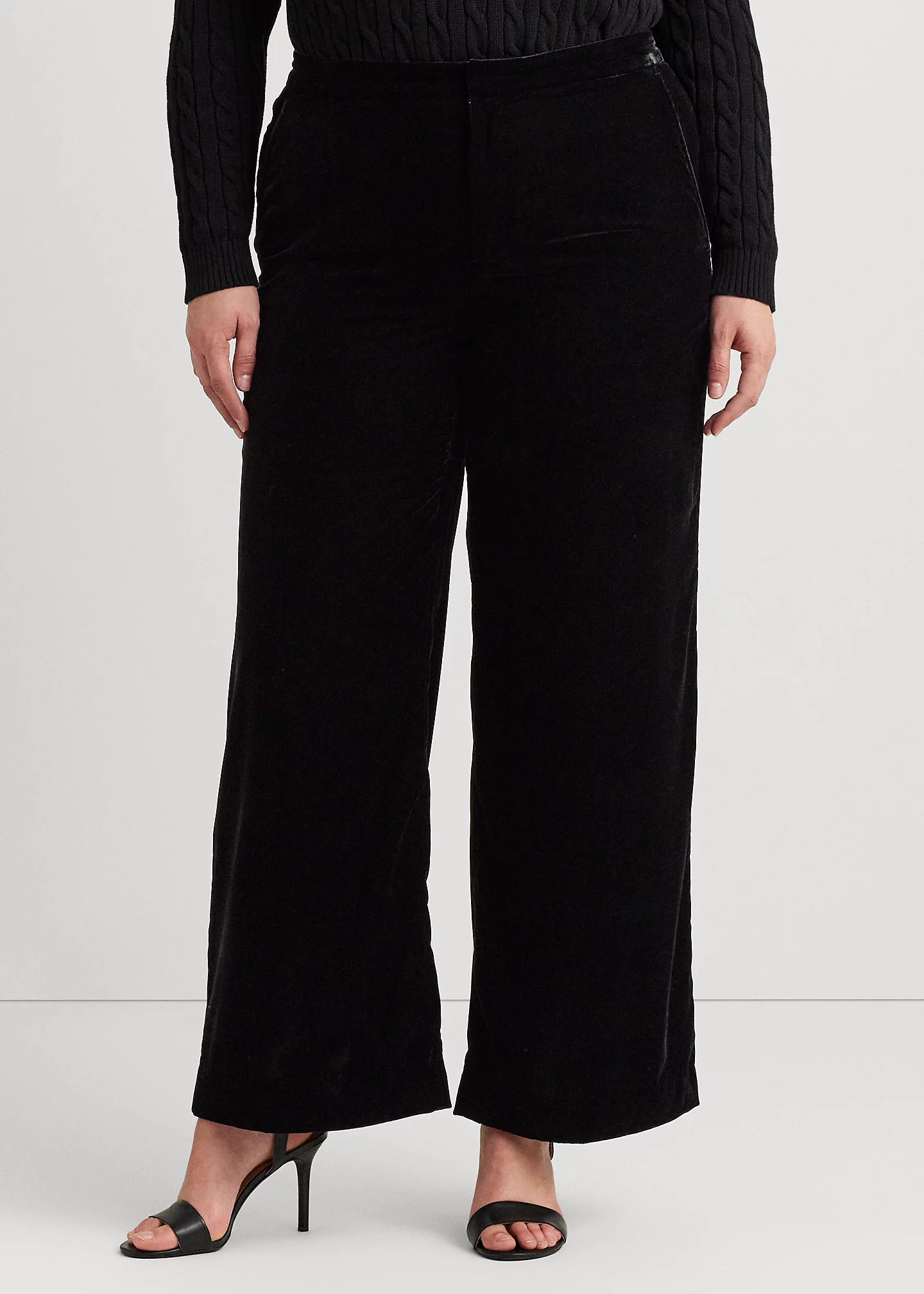 Velvet Wide-Leg Pant