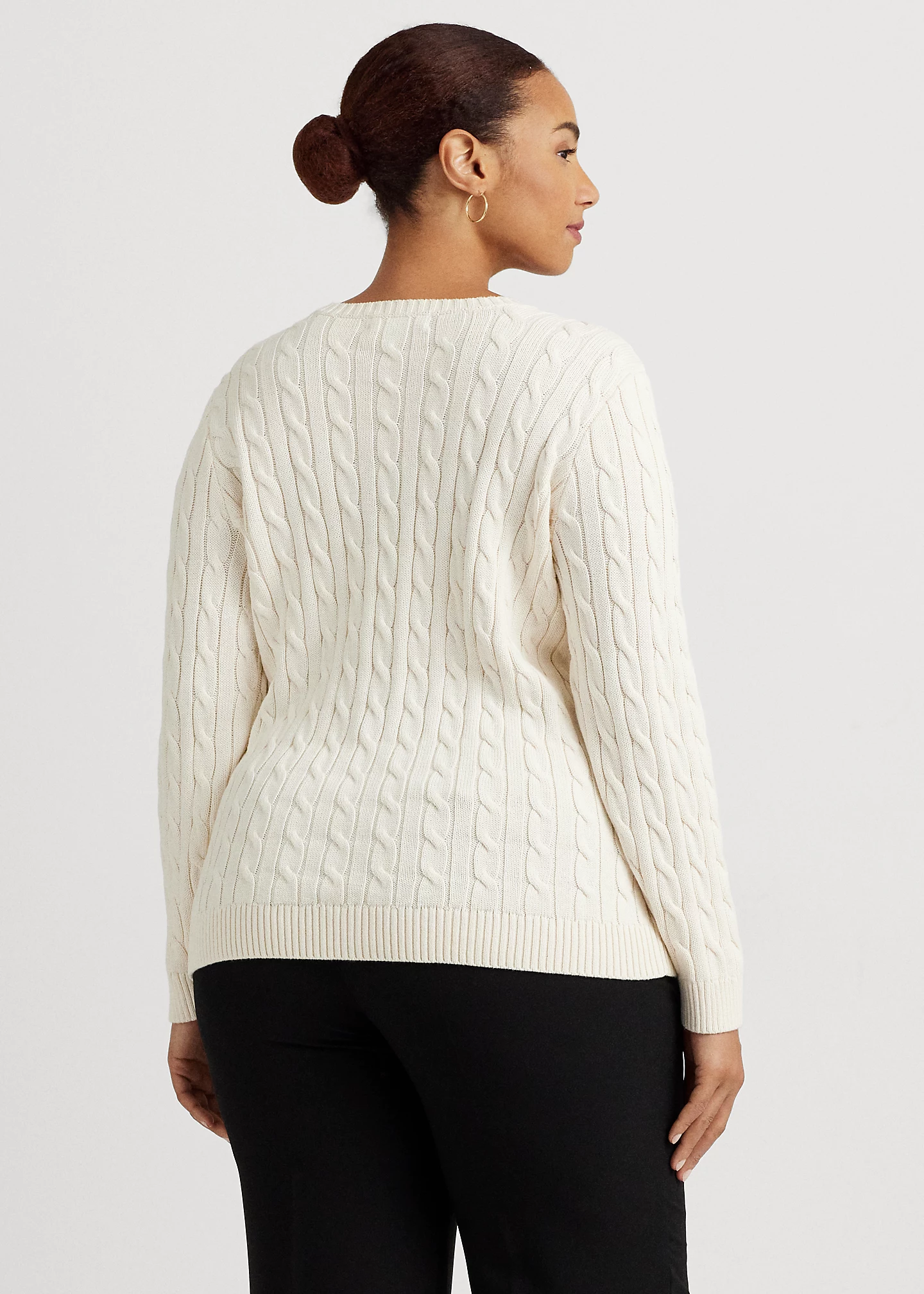 Bullion Cable-Knit Cotton Sweater
