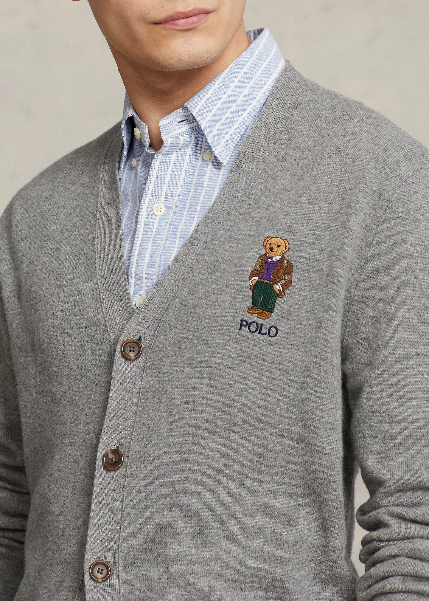 Polo Bear Wool Cardigan