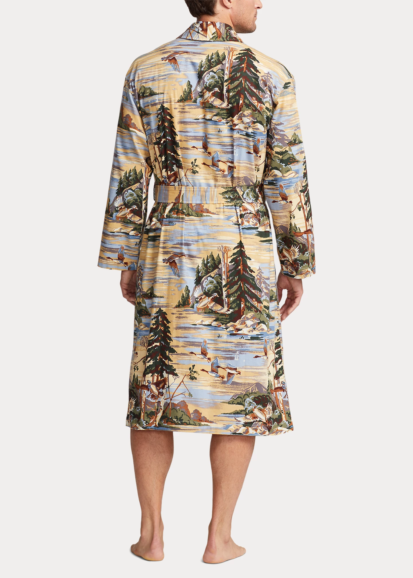 Print Flannel Robe