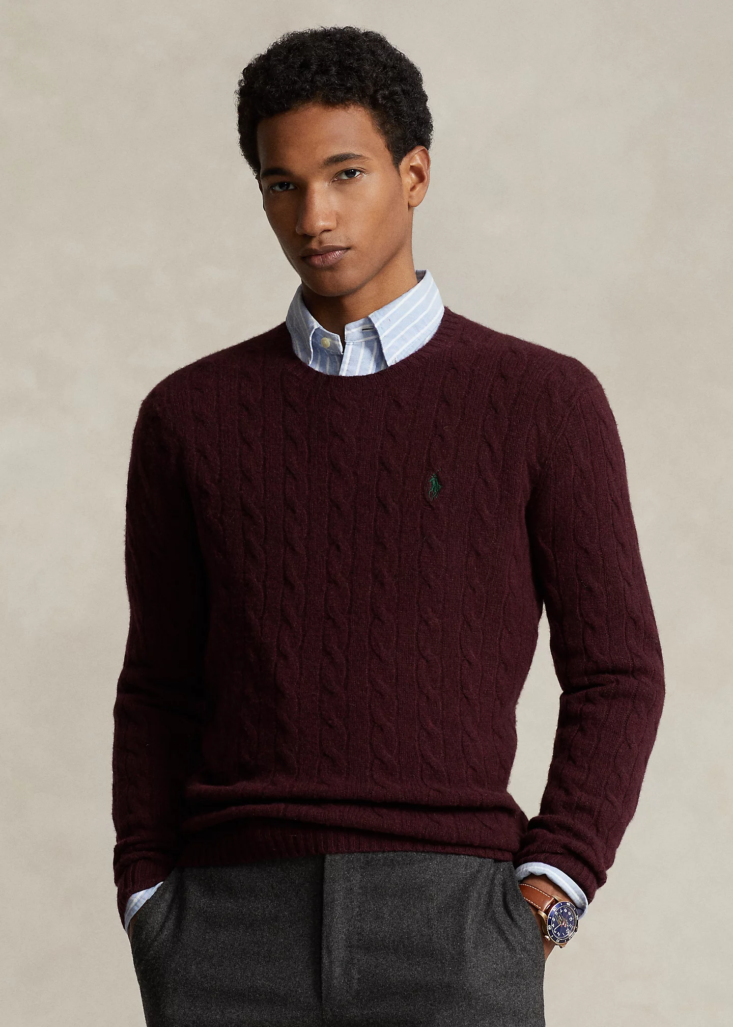 Cable-Knit Wool-Cashmere Sweater