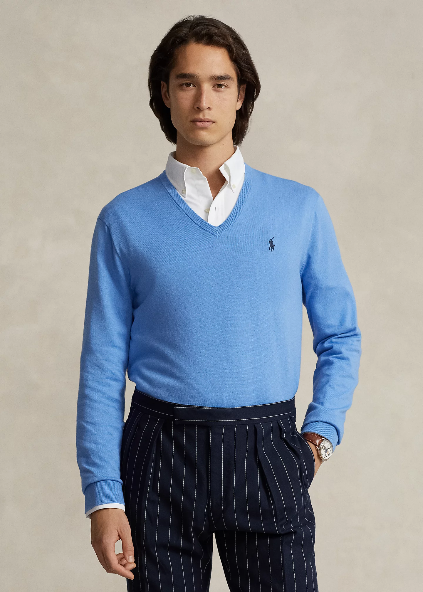 Cotton V-Neck Sweater