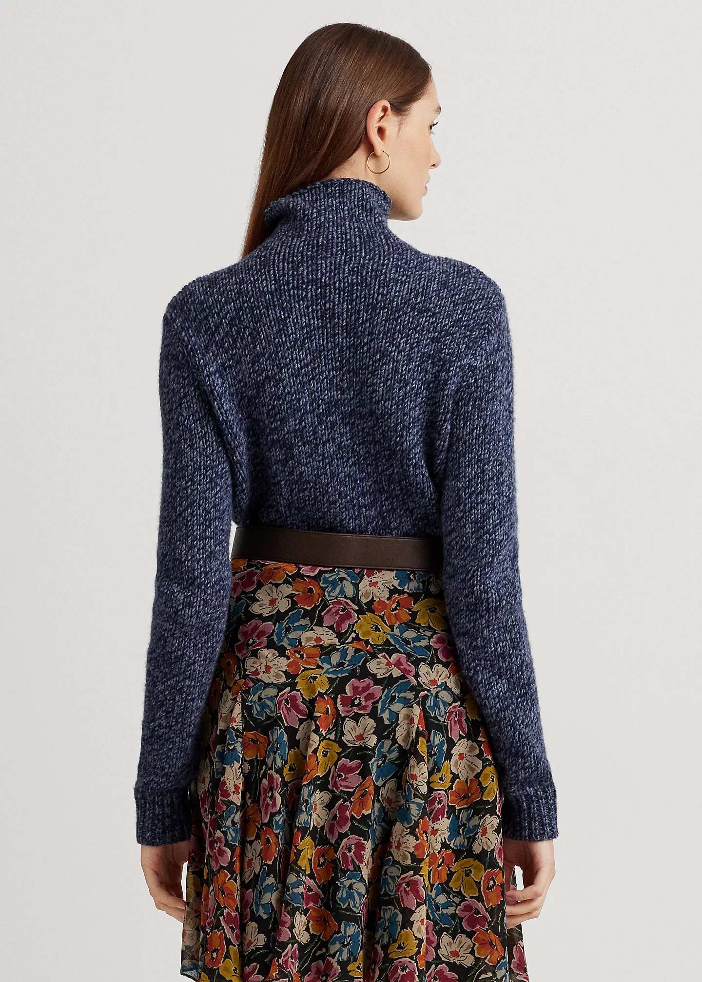 Wool-Blend Funnelneck Sweater