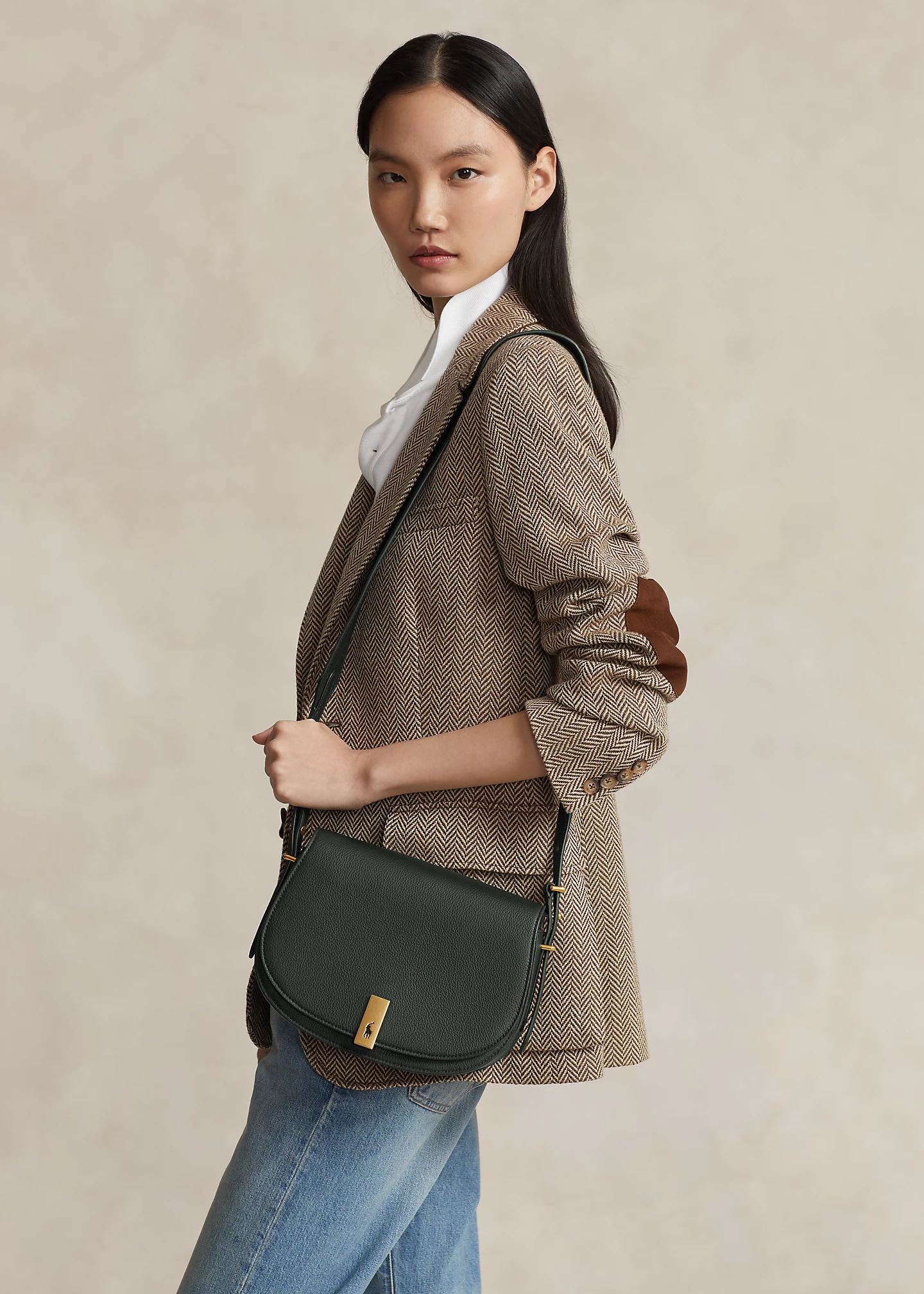 Polo ID Leather Saddle Bag