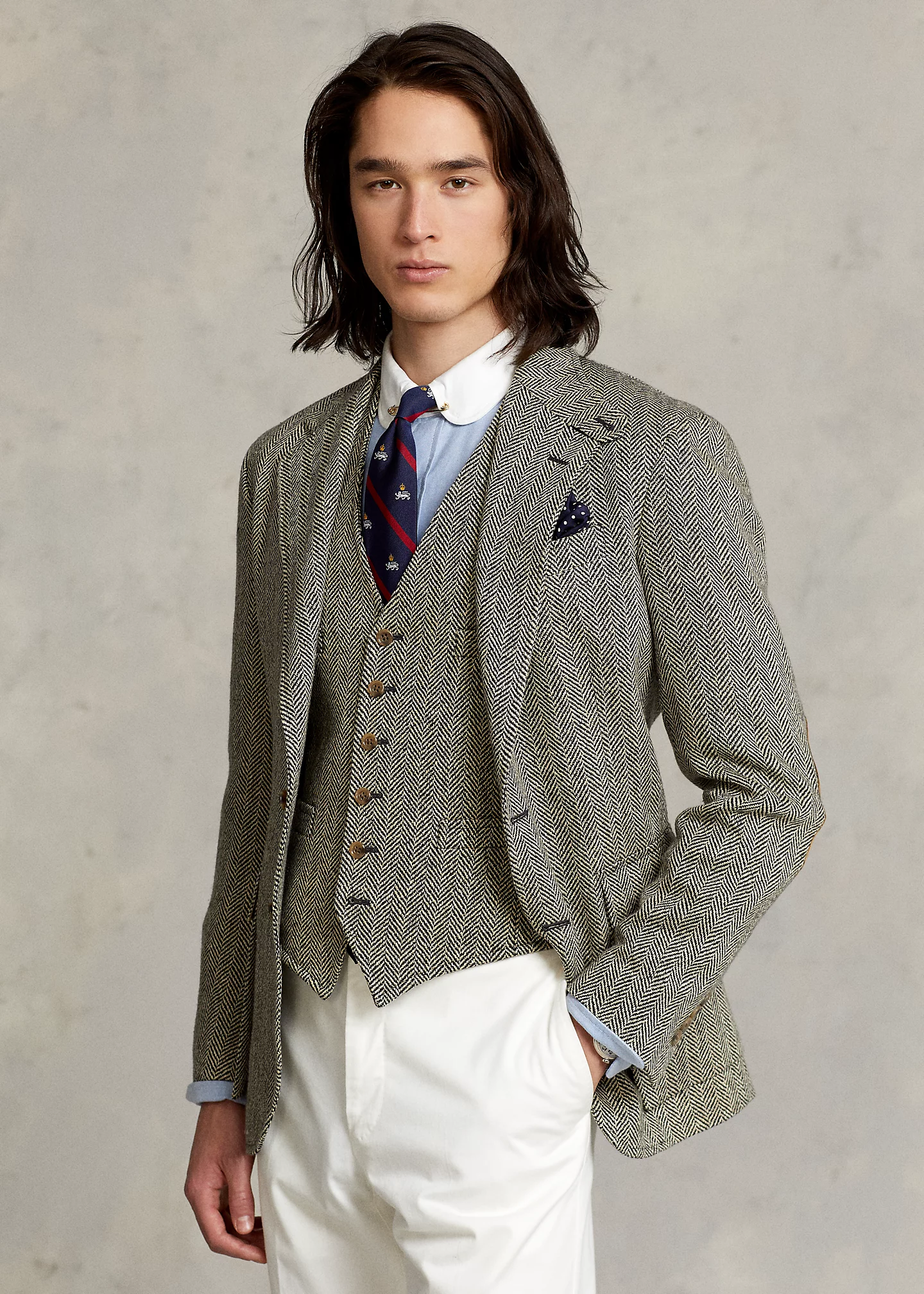 The RL67 Linen-Blend Herringbone Jacket