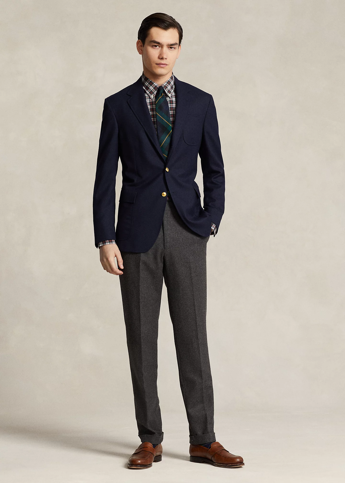 Classic Fit Plaid Twill Shirt