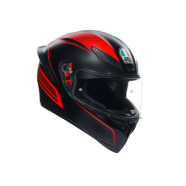 K1 S DOT(E2206) - WARMUP MATT BLACK/RED
