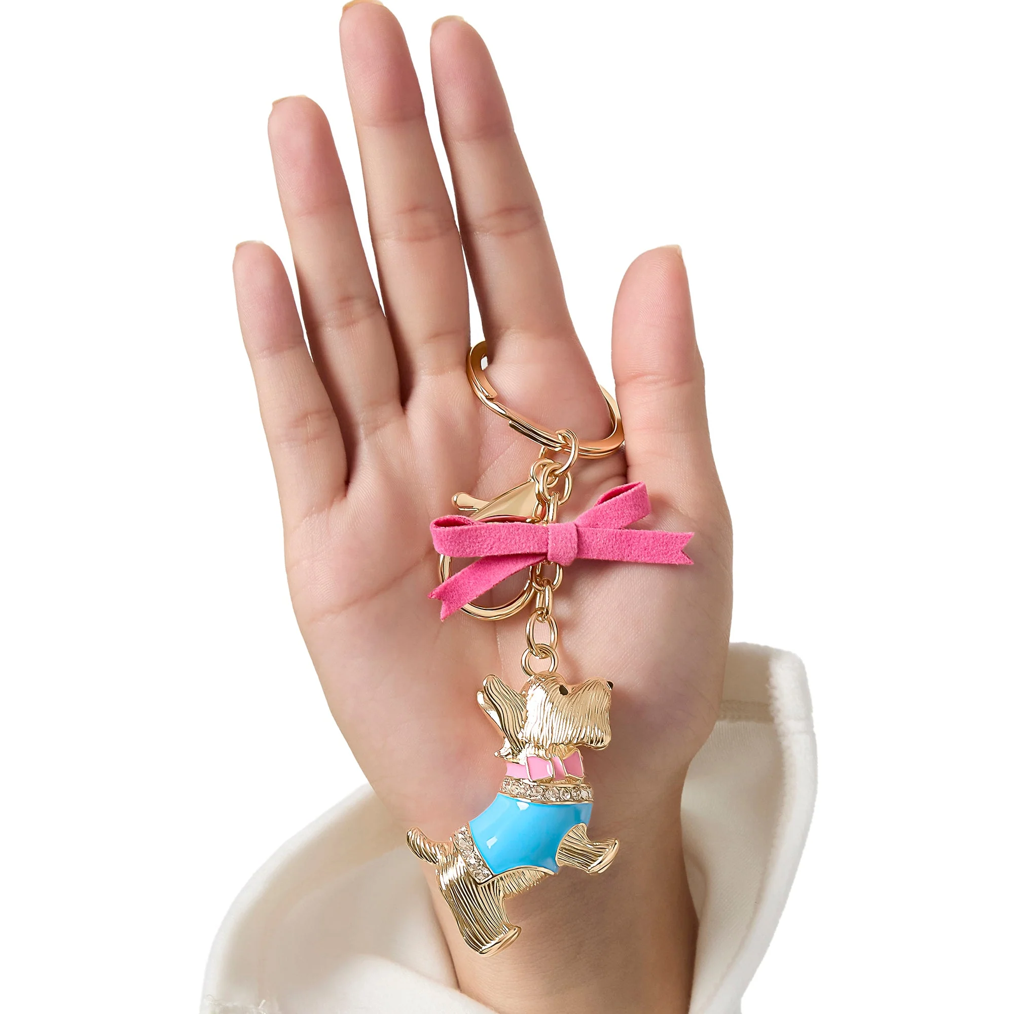 Crystal Scottie Dog Keychain Bag Charm