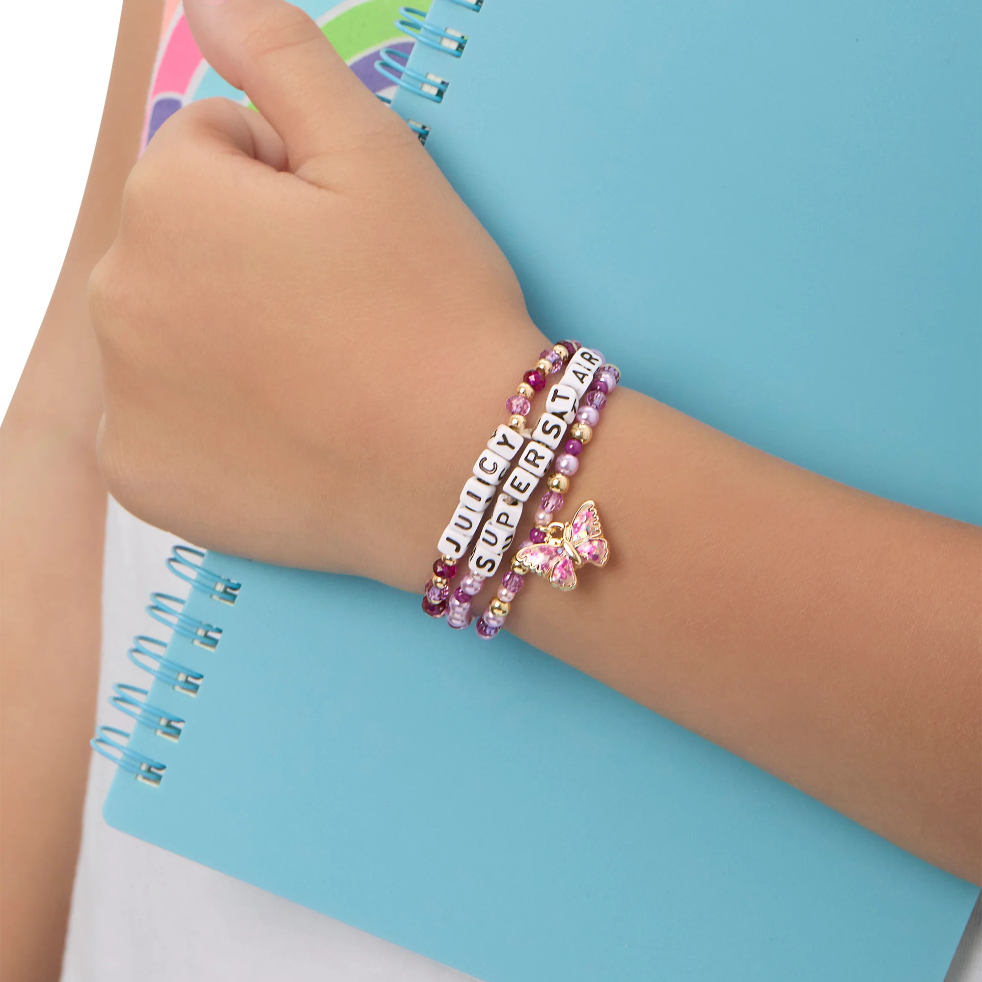 Kids Choose Juicy Superstar 3 Piece Stretch Beaded Bracelet Set