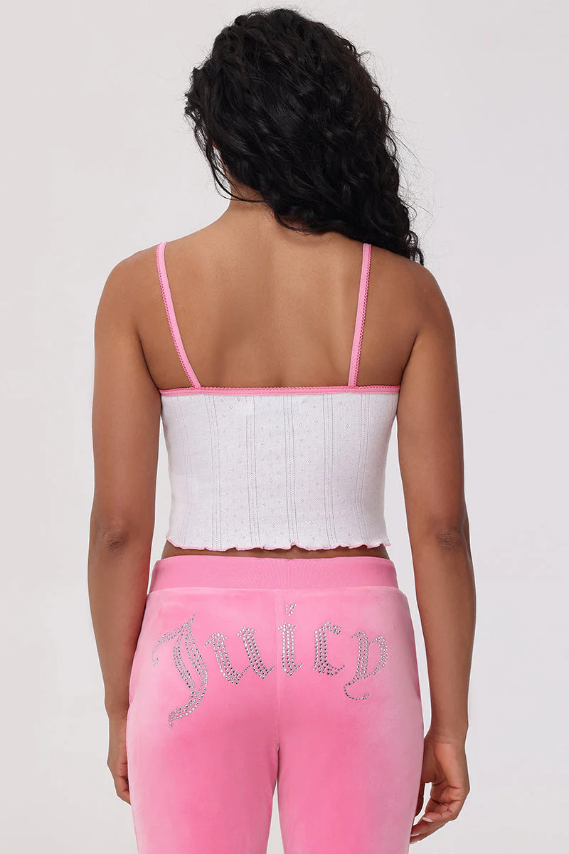 Cropped Pointelle Juicy Tank