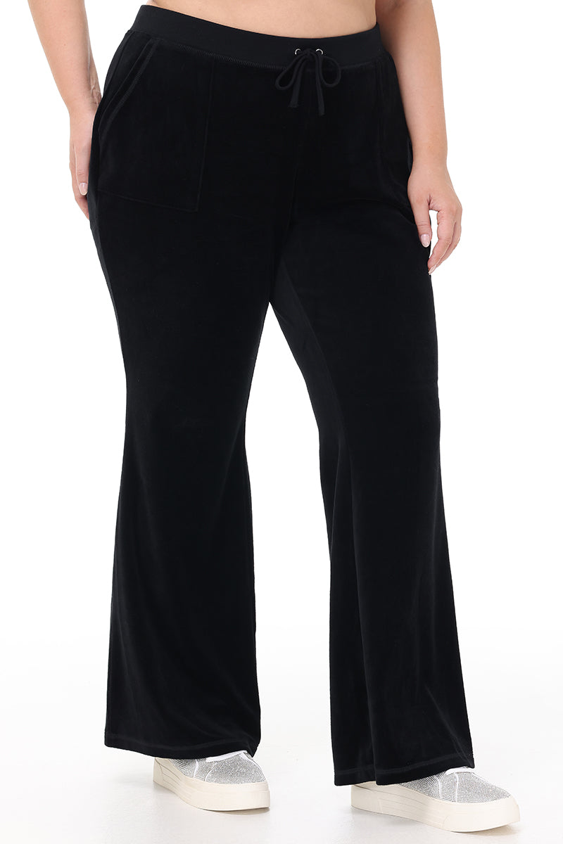 Plus-Size Heritage Cotton Velour Track Pants