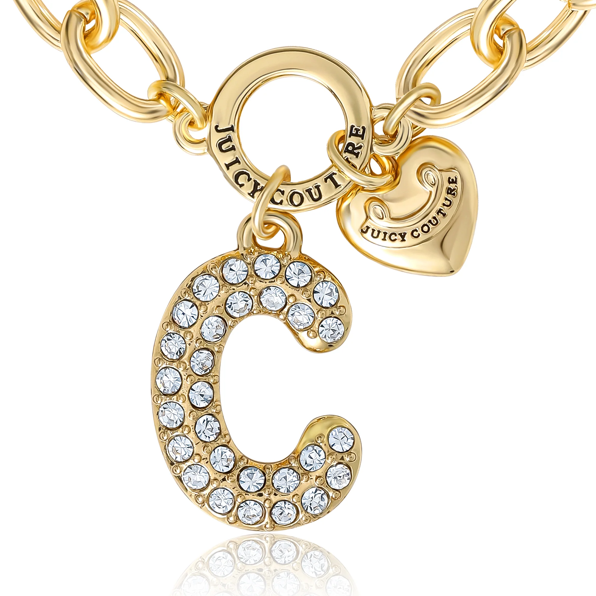 Pavé Initial Charm Bracelet, Letter C