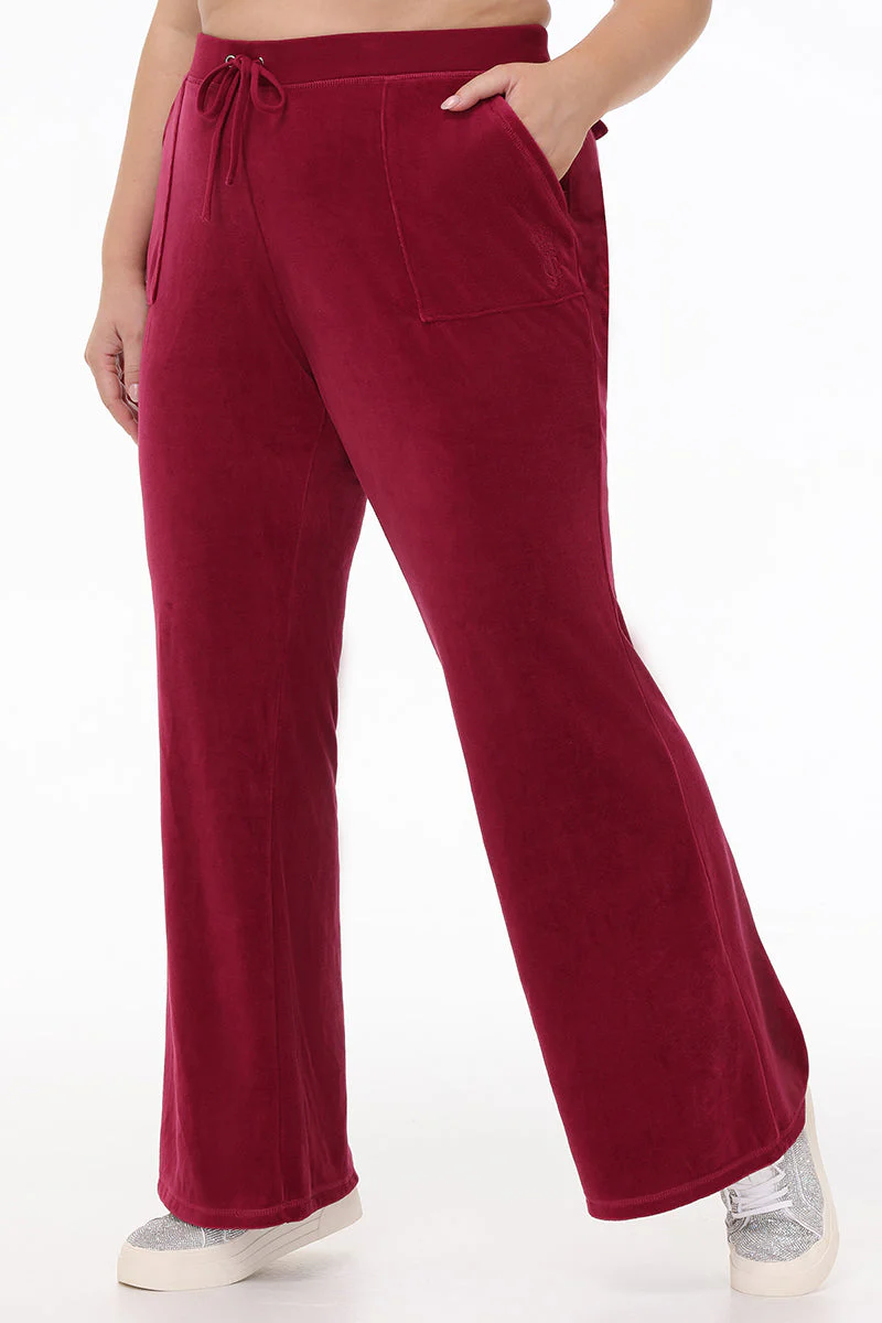 Plus-Size Heritage Cotton Velour Track Pants