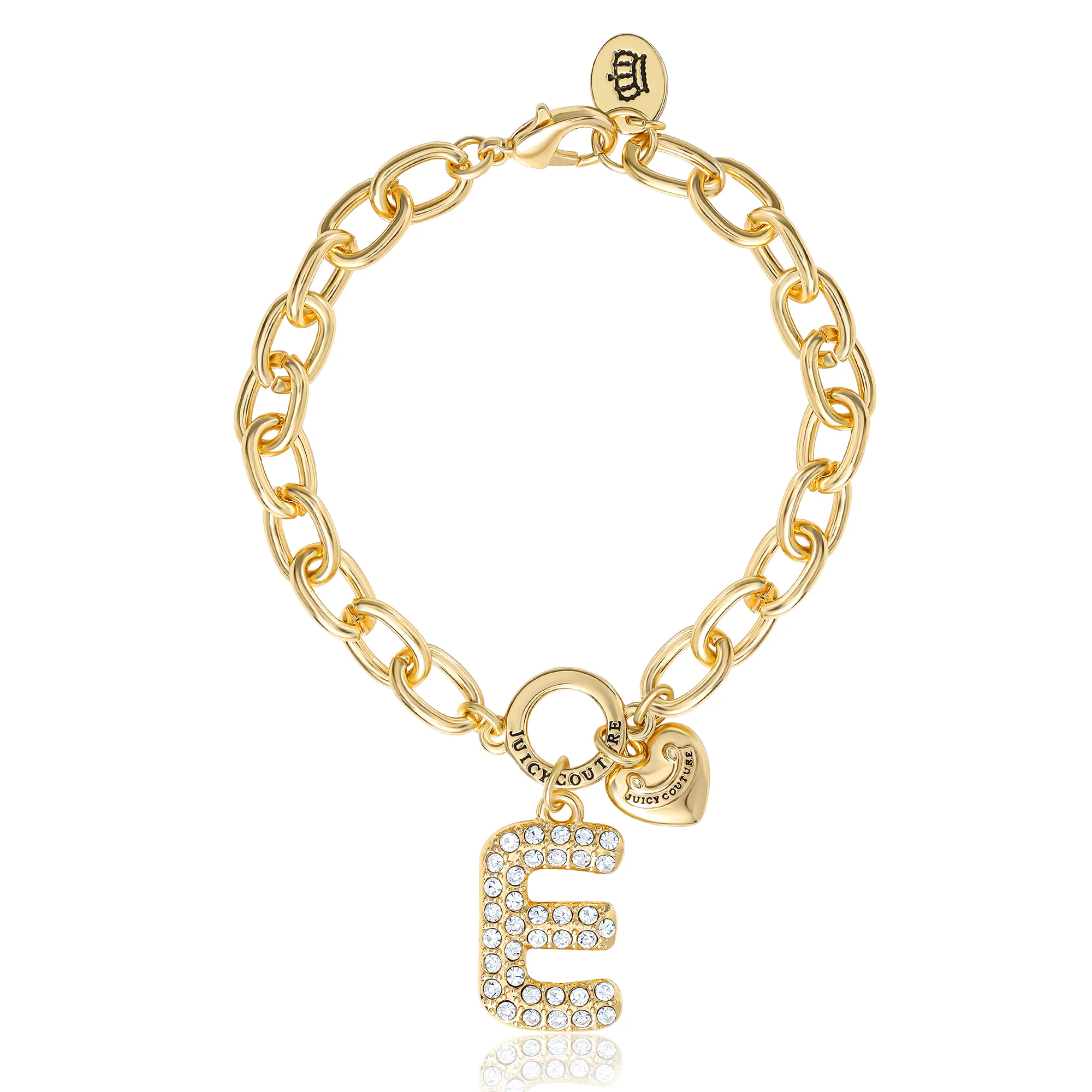 Pavé Initial Charm Bracelet, Letter E