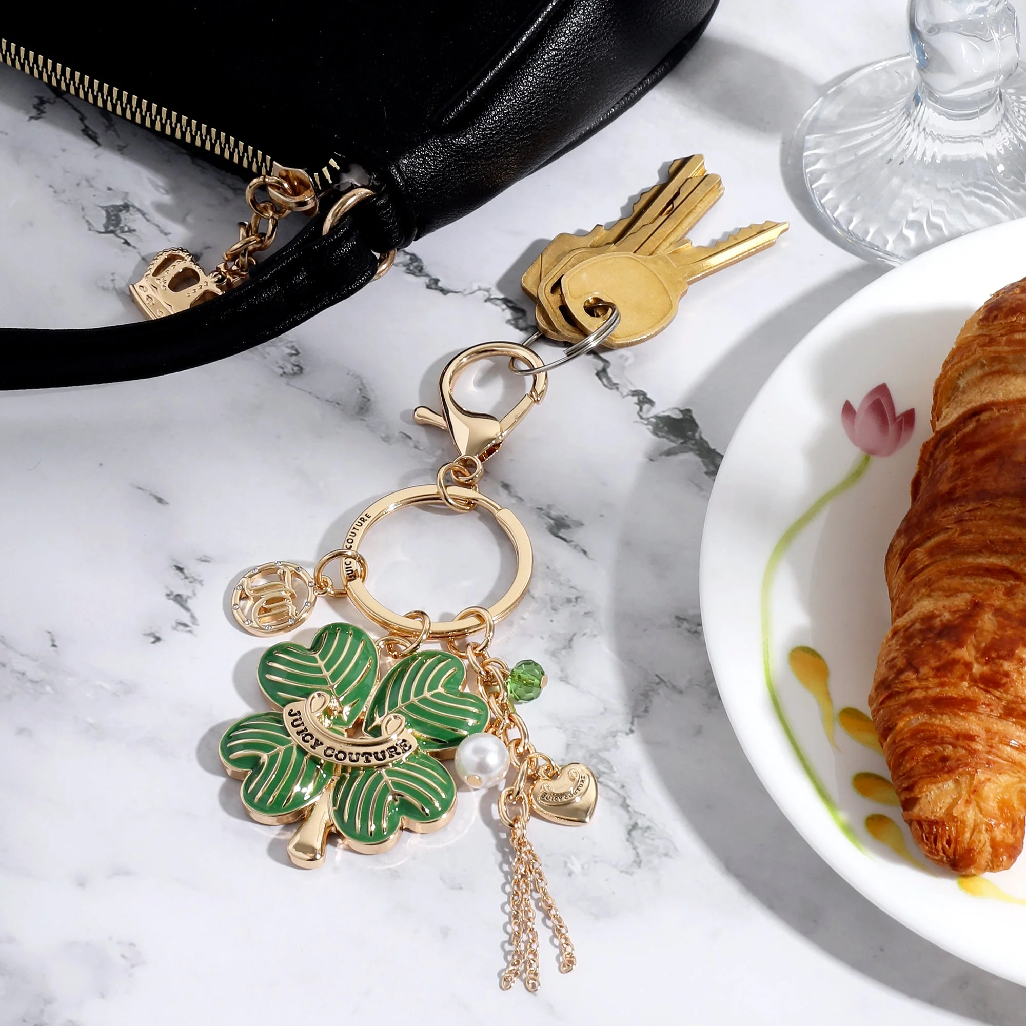 Lucky Clover Keychain Bag Charm