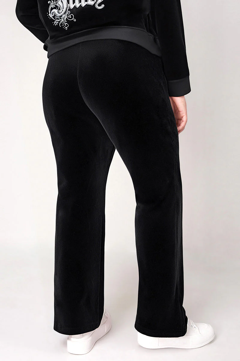 Plus-Size Monogram Heritage Cotton Velour Track Pants