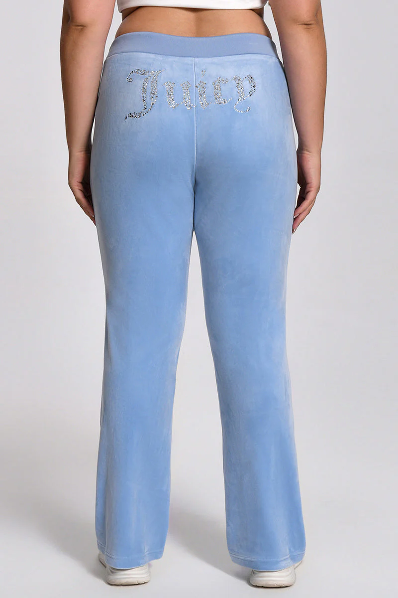 Plus-Size Angel Couture Big Bling Velour Track Pants